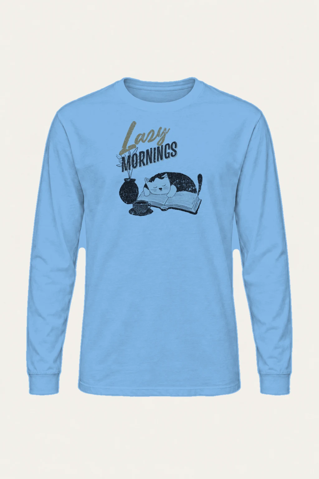 "Lazy Mornings" Unisex Longsleeve T-shirt | Gildan 2400