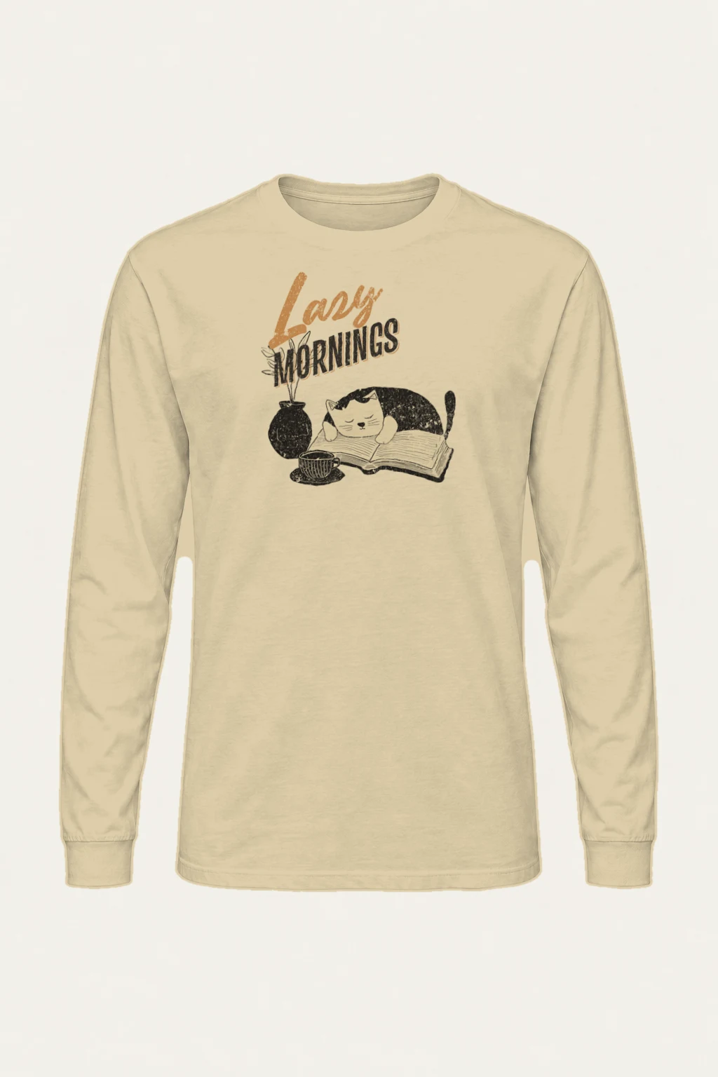 "Lazy Mornings" Unisex Longsleeve T-shirt | Gildan 2400