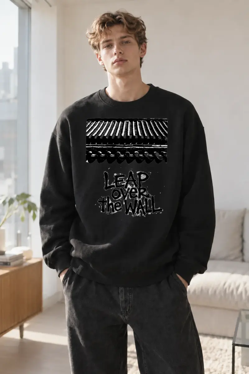 "Leap Over The Wall" Heavy Blend Unisex Crewneck Sweatshirt | Gildan 18000