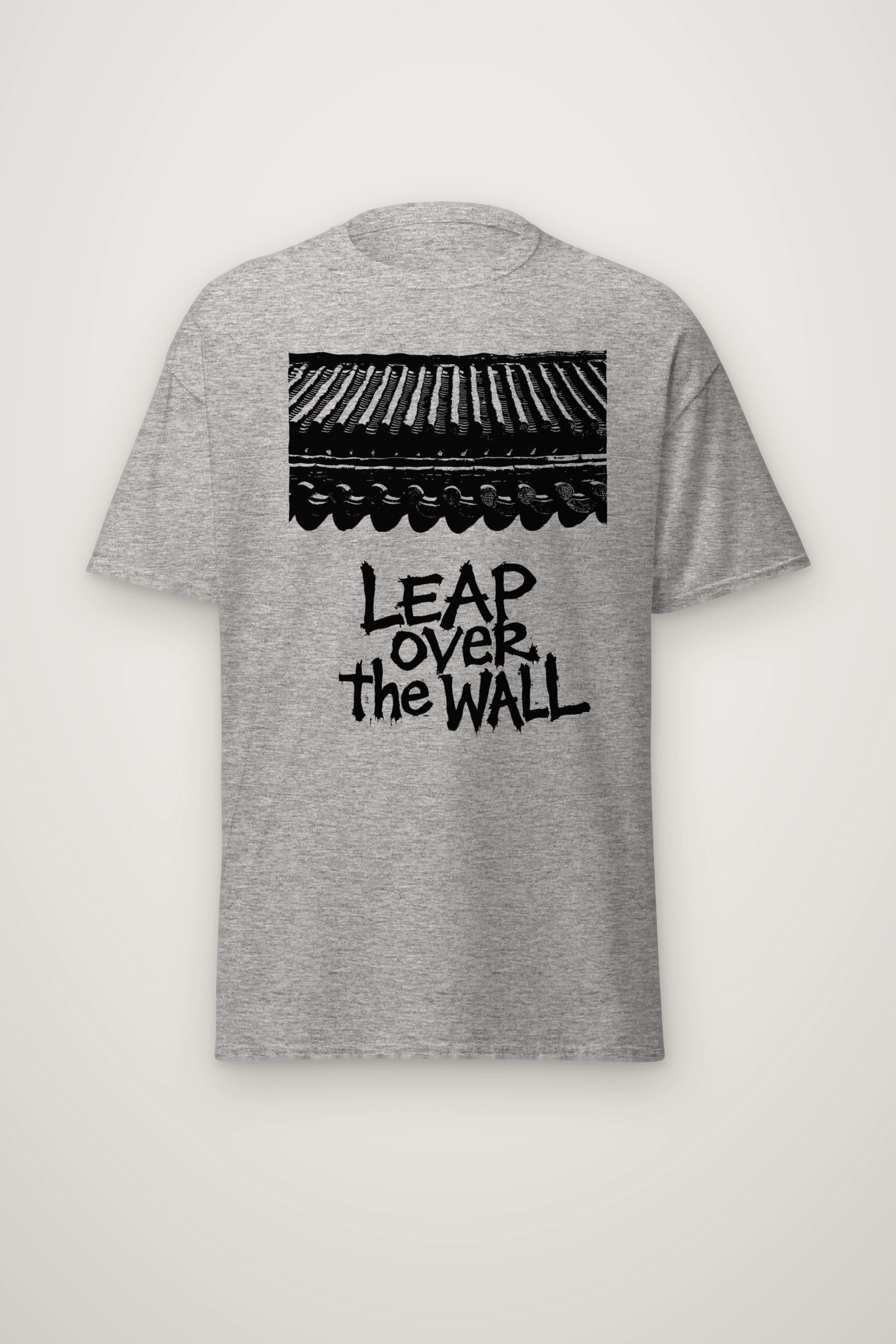 "Leap Over The Wall" Heavyweight Unisex Crewneck T-shirt