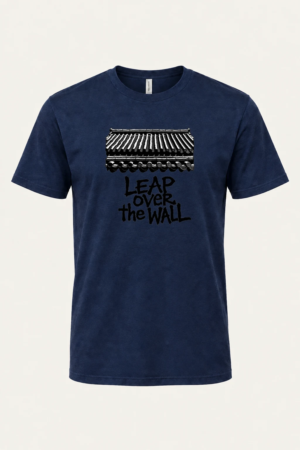 "Leap Over The Wall" Heavyweight Unisex Crewneck T-shirt | Gildan 5000
