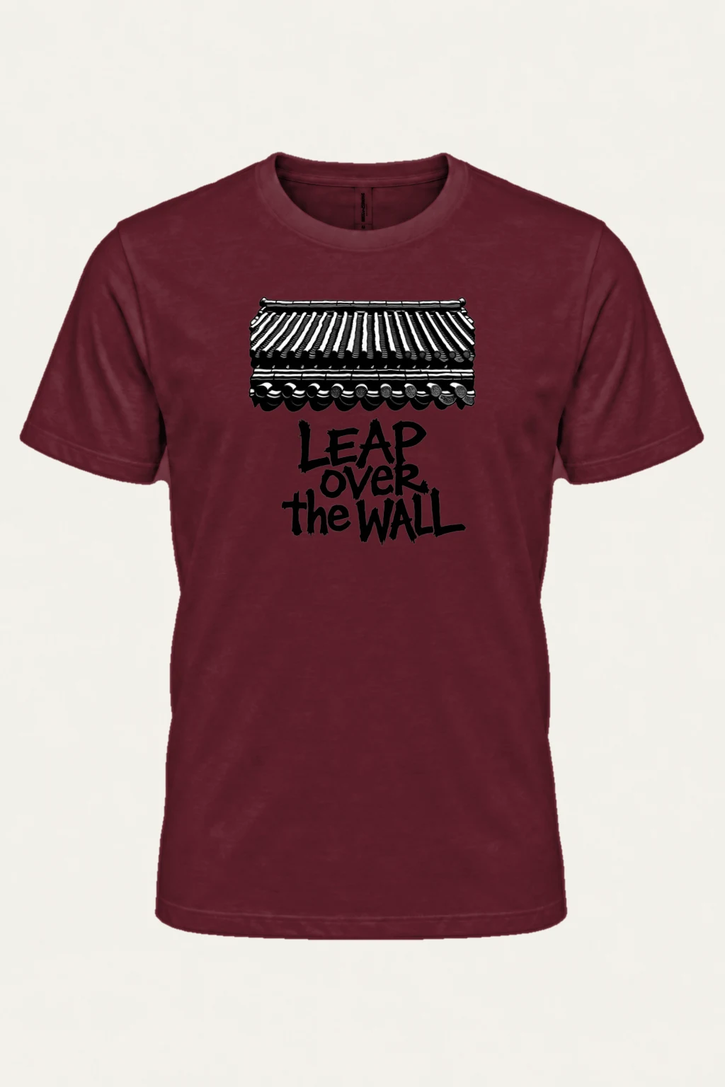 "Leap Over The Wall" Heavyweight Unisex Crewneck T-shirt | Gildan 5000