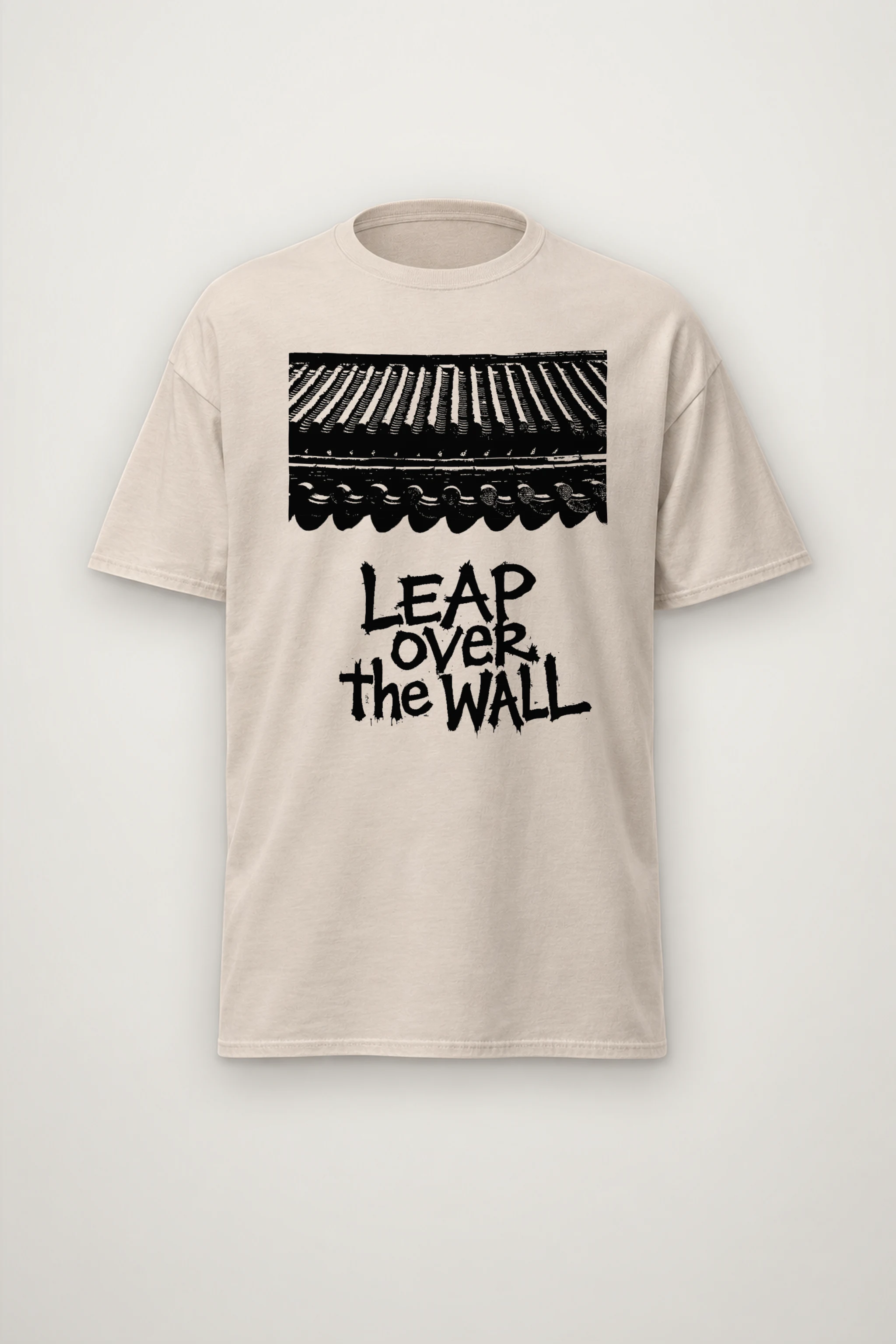 "Leap Over The Wall" Heavyweight Unisex Crewneck T-shirt