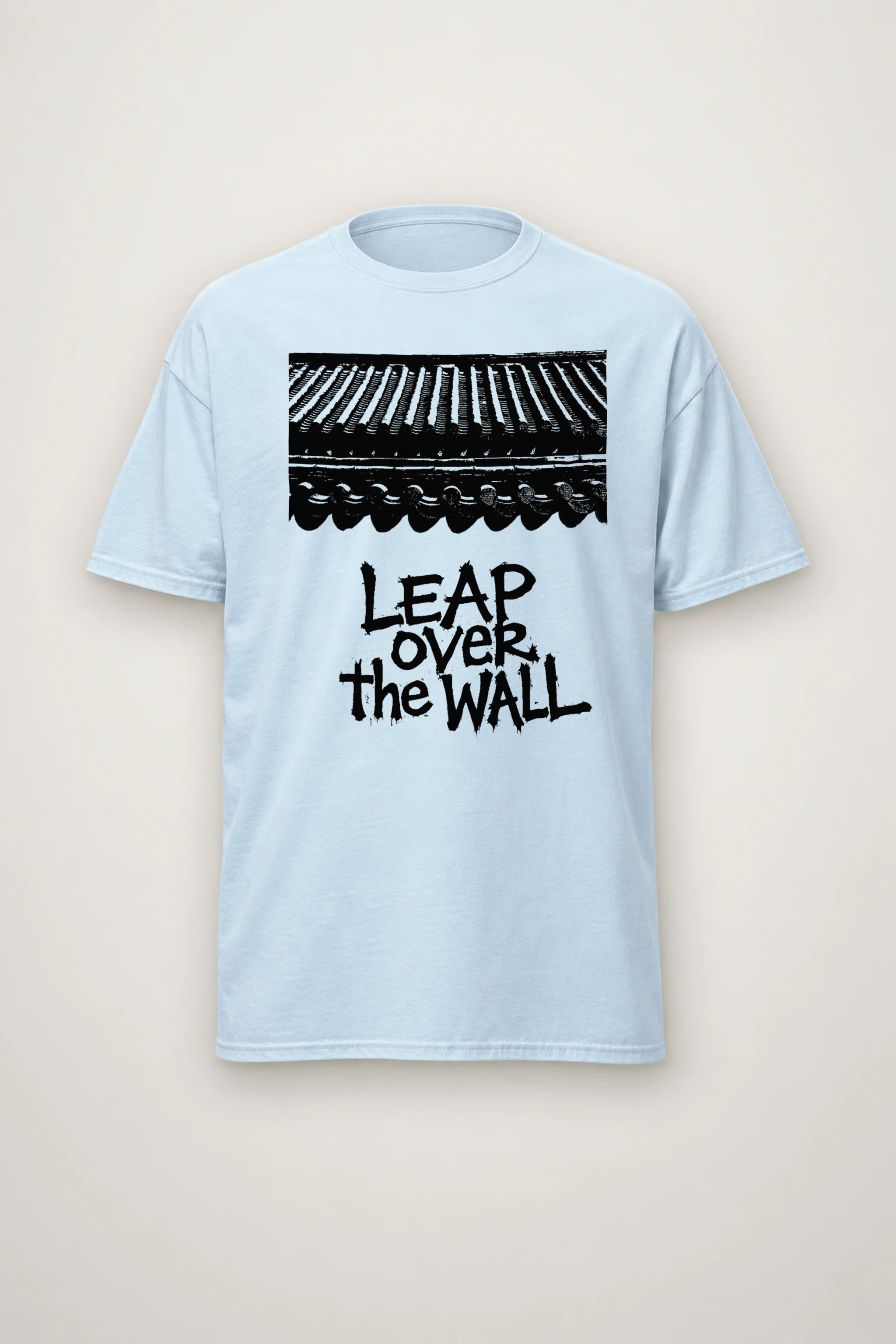 "Leap Over The Wall" Heavyweight Unisex Crewneck T-shirt