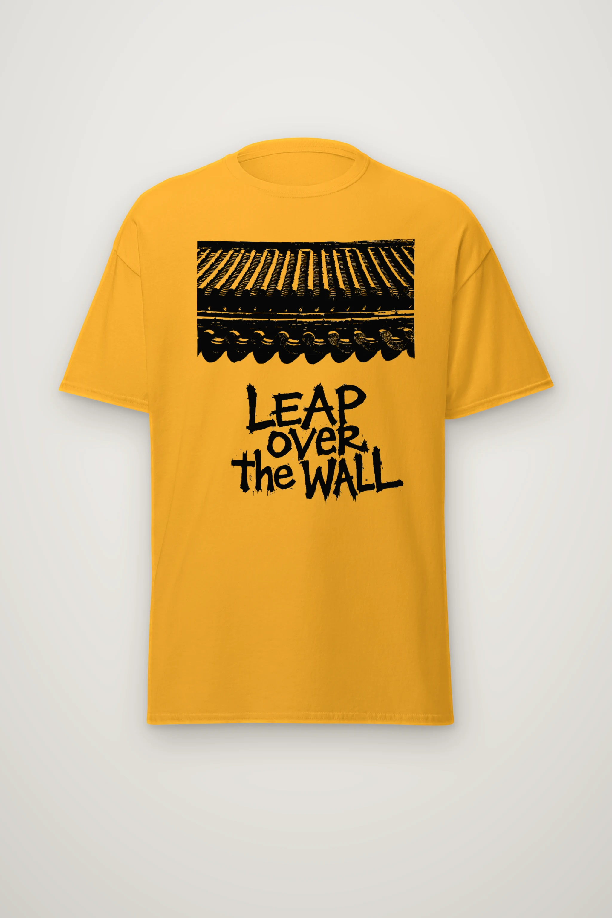 "Leap Over The Wall" Heavyweight Unisex Crewneck T-shirt
