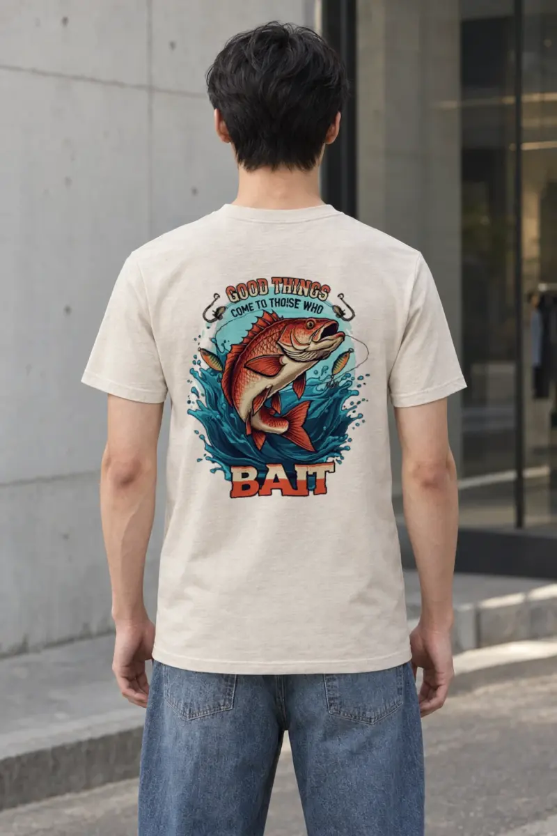 "Leaping Fish" Heavyweight Unisex Crewneck T-shirt