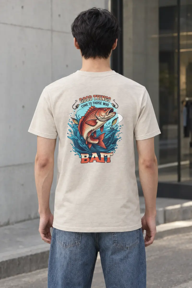 "Leaping Fish" Heavyweight Unisex Crewneck T-shirt