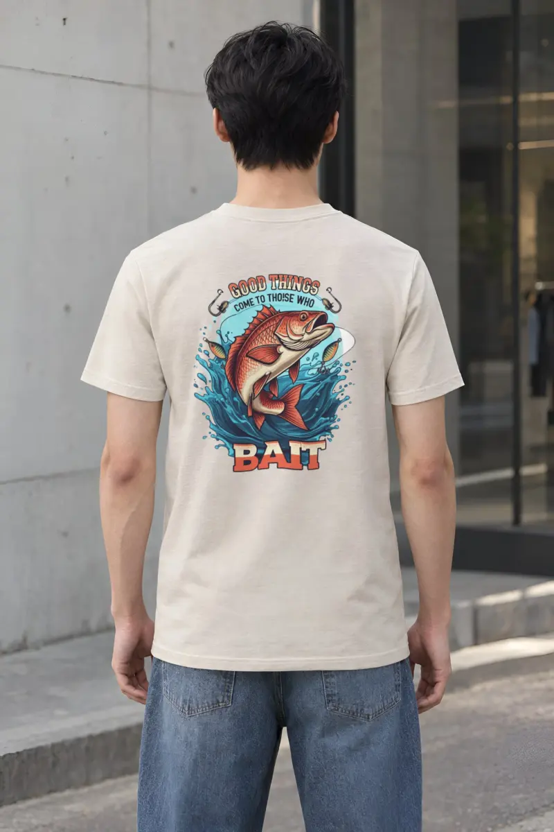 "Leaping Fish" Heavyweight Unisex Crewneck T-shirt