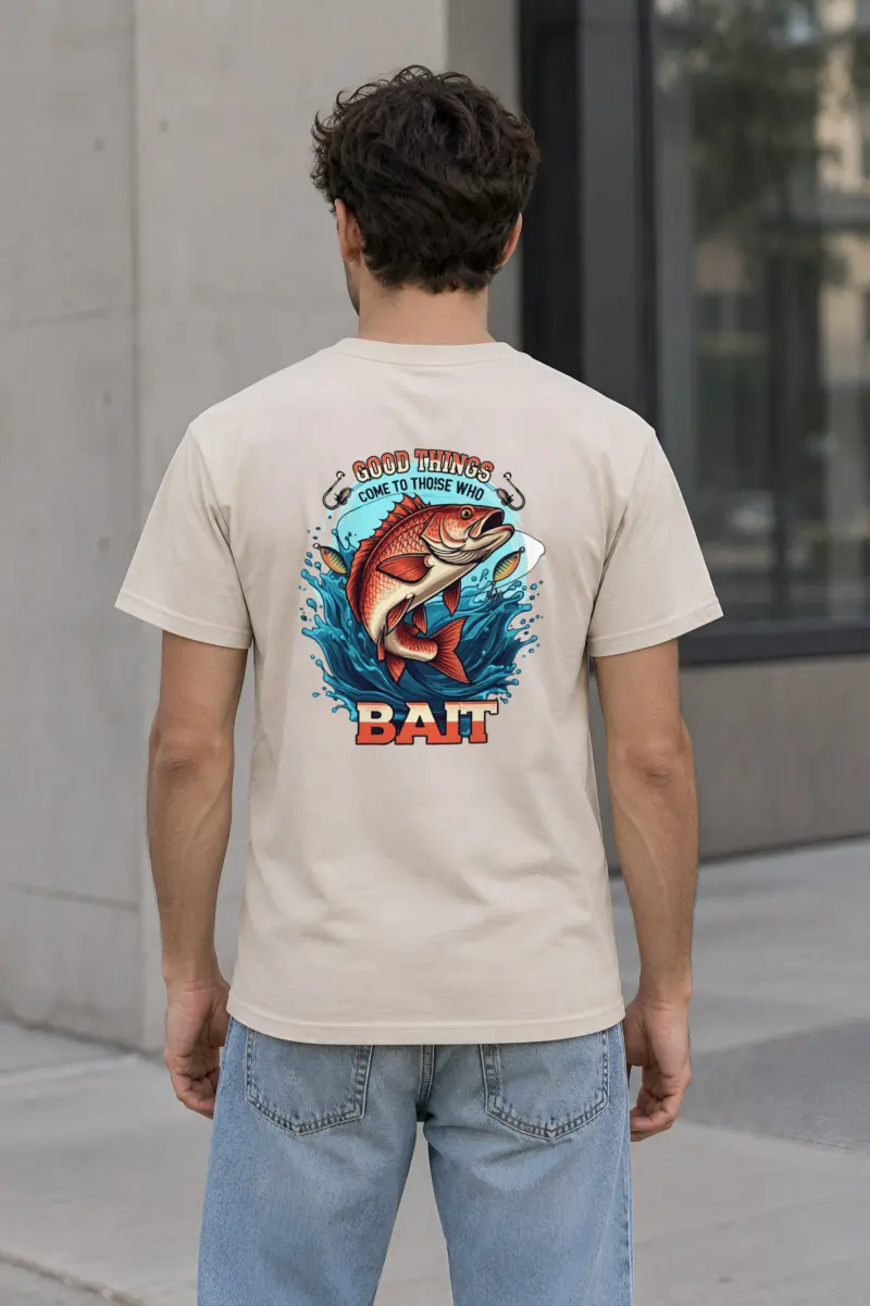 "Leaping Fish" Heavyweight Unisex Crewneck T-shirt
