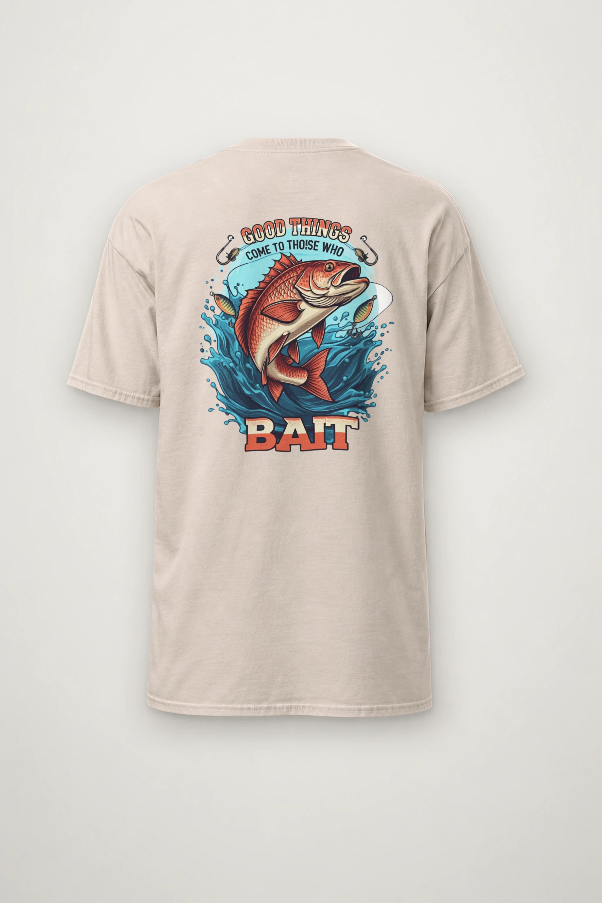 "Leaping Fish" Heavyweight Unisex Crewneck T-shirt