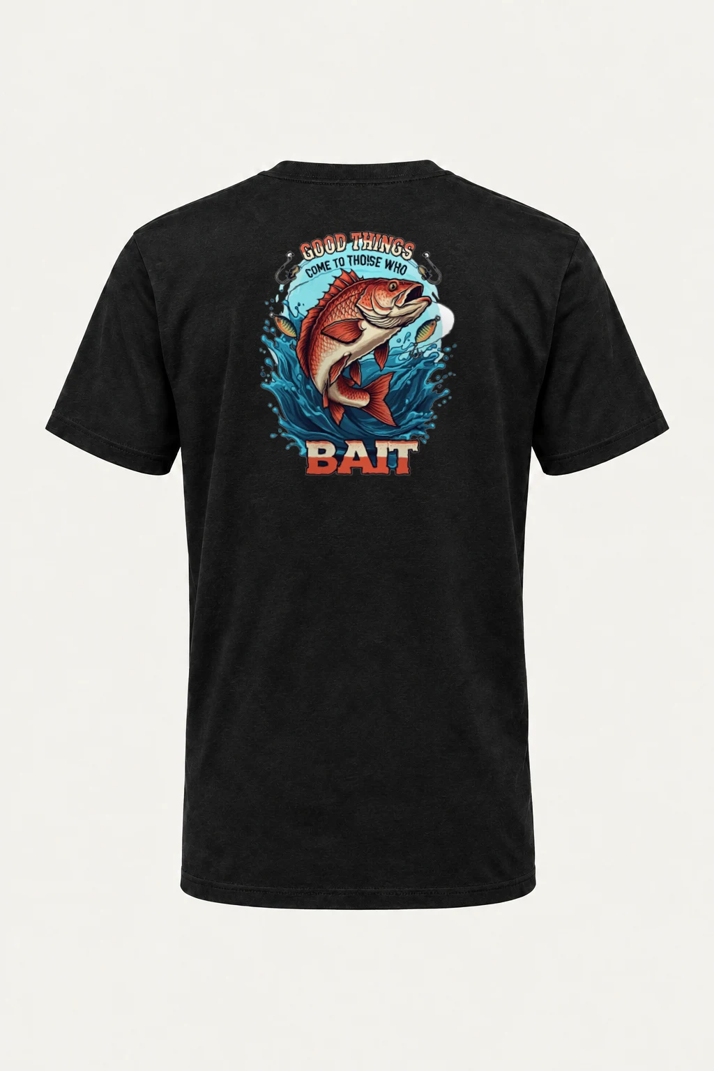 "Leaping Fish" Heavyweight Unisex Crewneck T-shirt | Gildan 5000