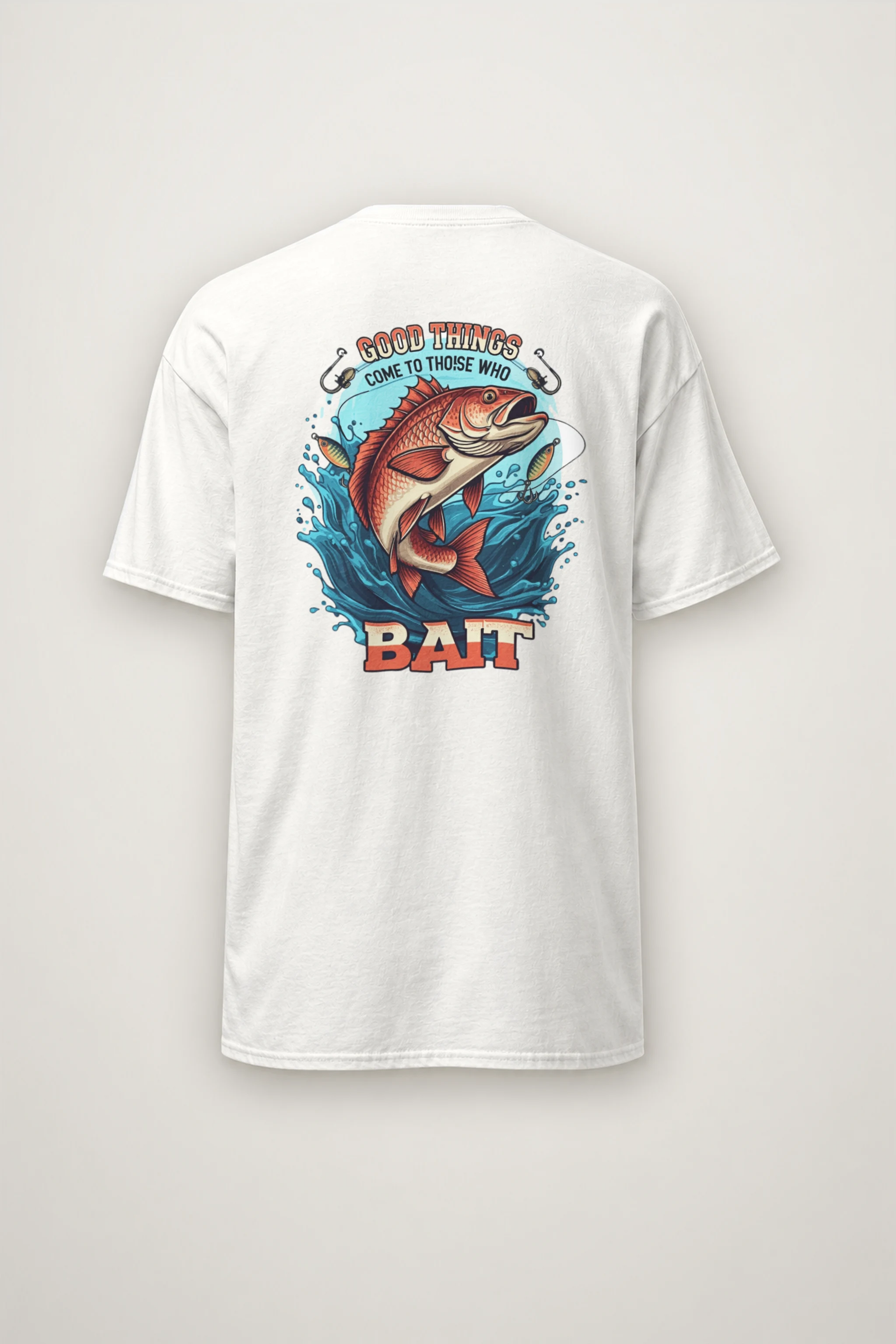 "Leaping Fish" Heavyweight Unisex Crewneck T-shirt