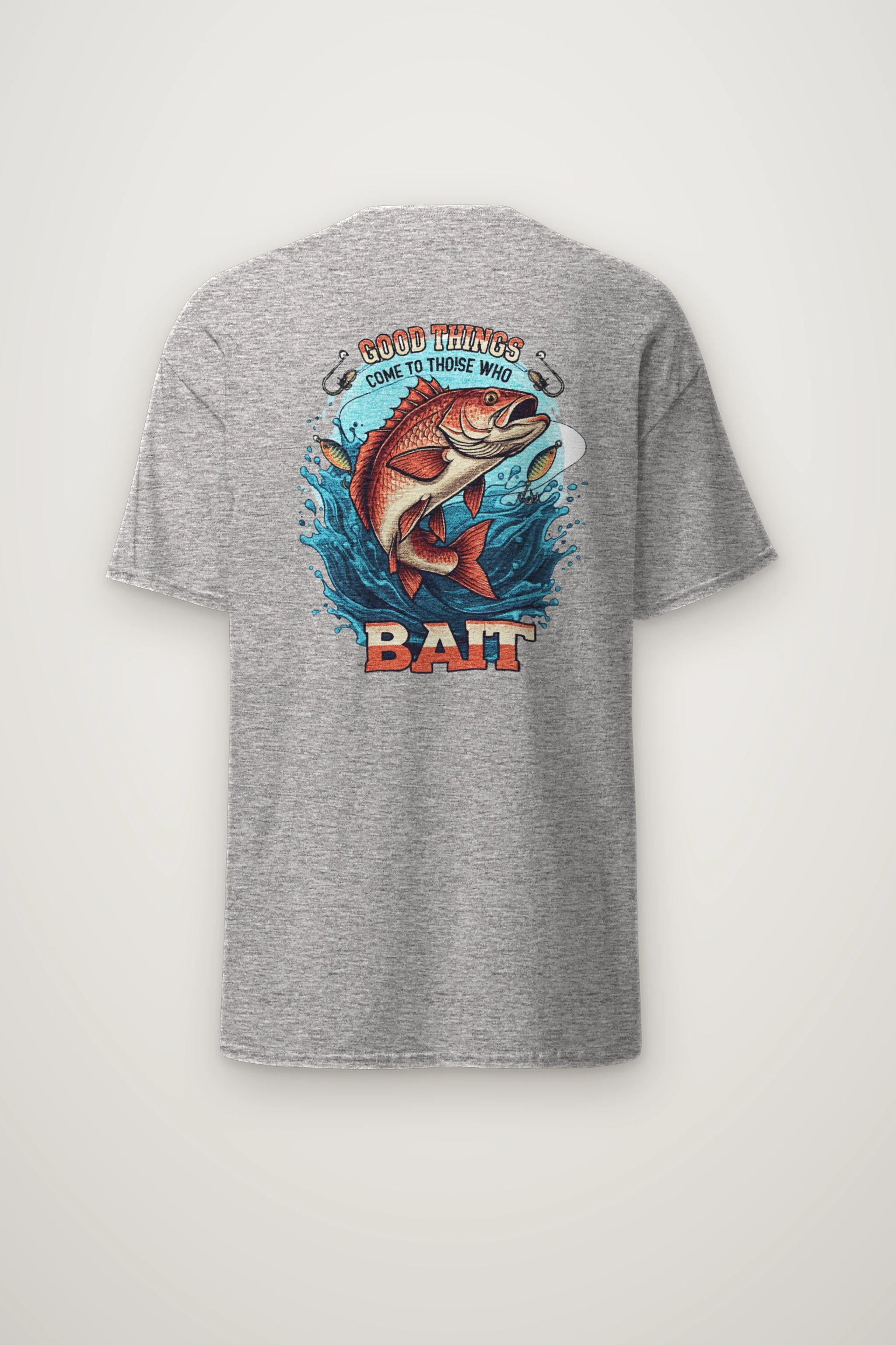 "Leaping Fish" Heavyweight Unisex Crewneck T-shirt