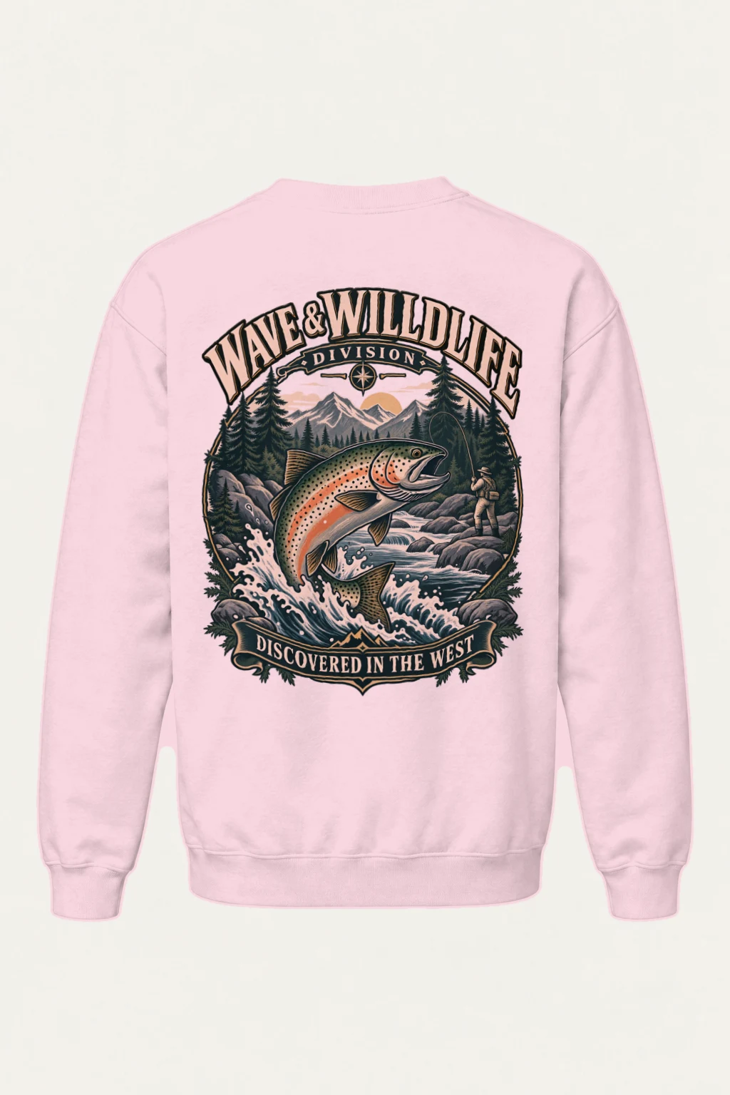 "Leaping Trout River" Heavy Blend Unisex Crewneck Sweatshirt