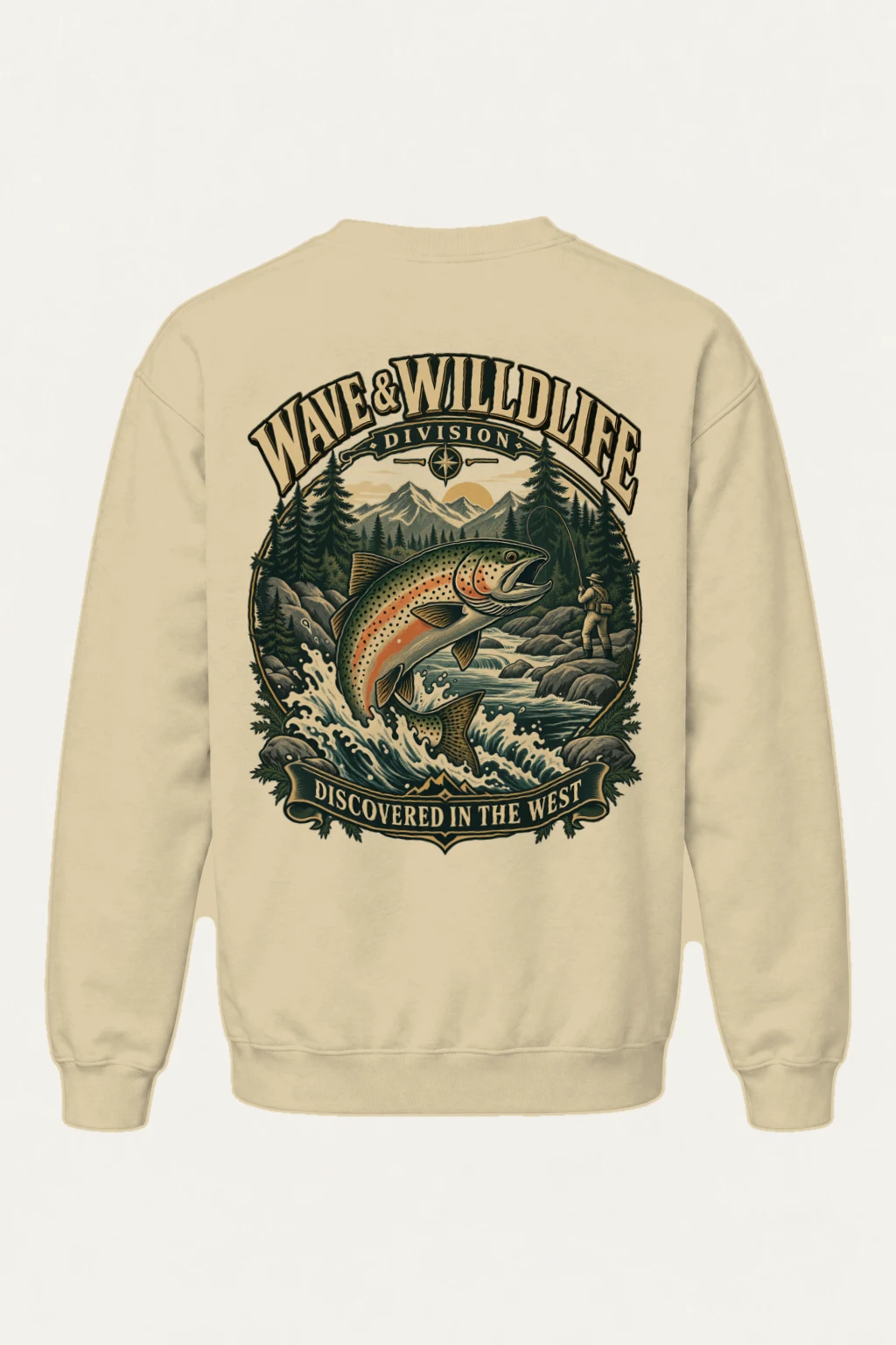 "Leaping Trout River" Heavy Blend Unisex Crewneck Sweatshirt