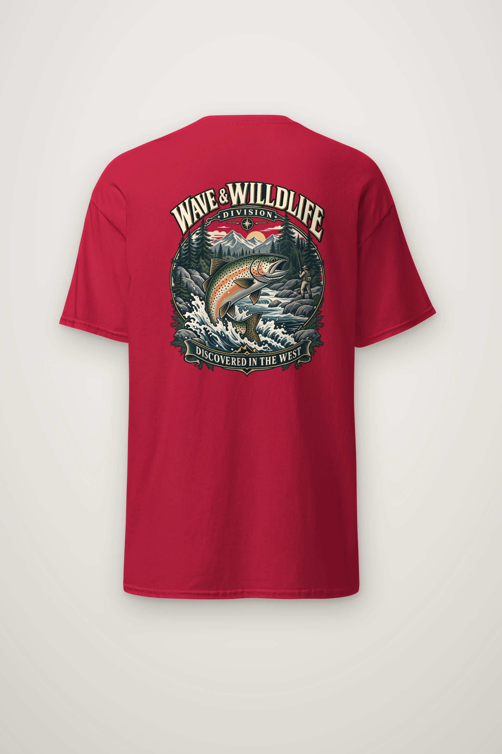 "Leaping Trout River" Heavyweight Unisex Crewneck T-shirt