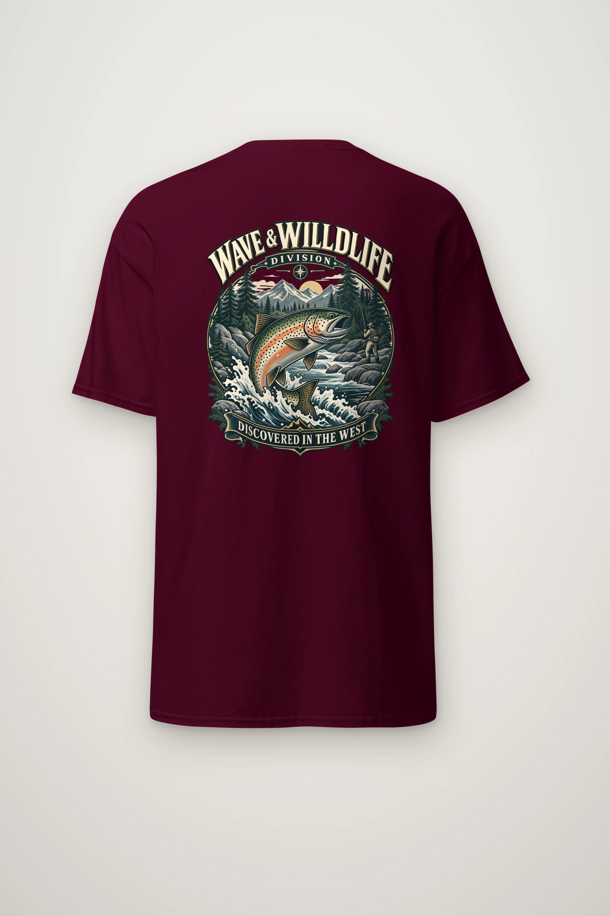 "Leaping Trout River" Heavyweight Unisex Crewneck T-shirt