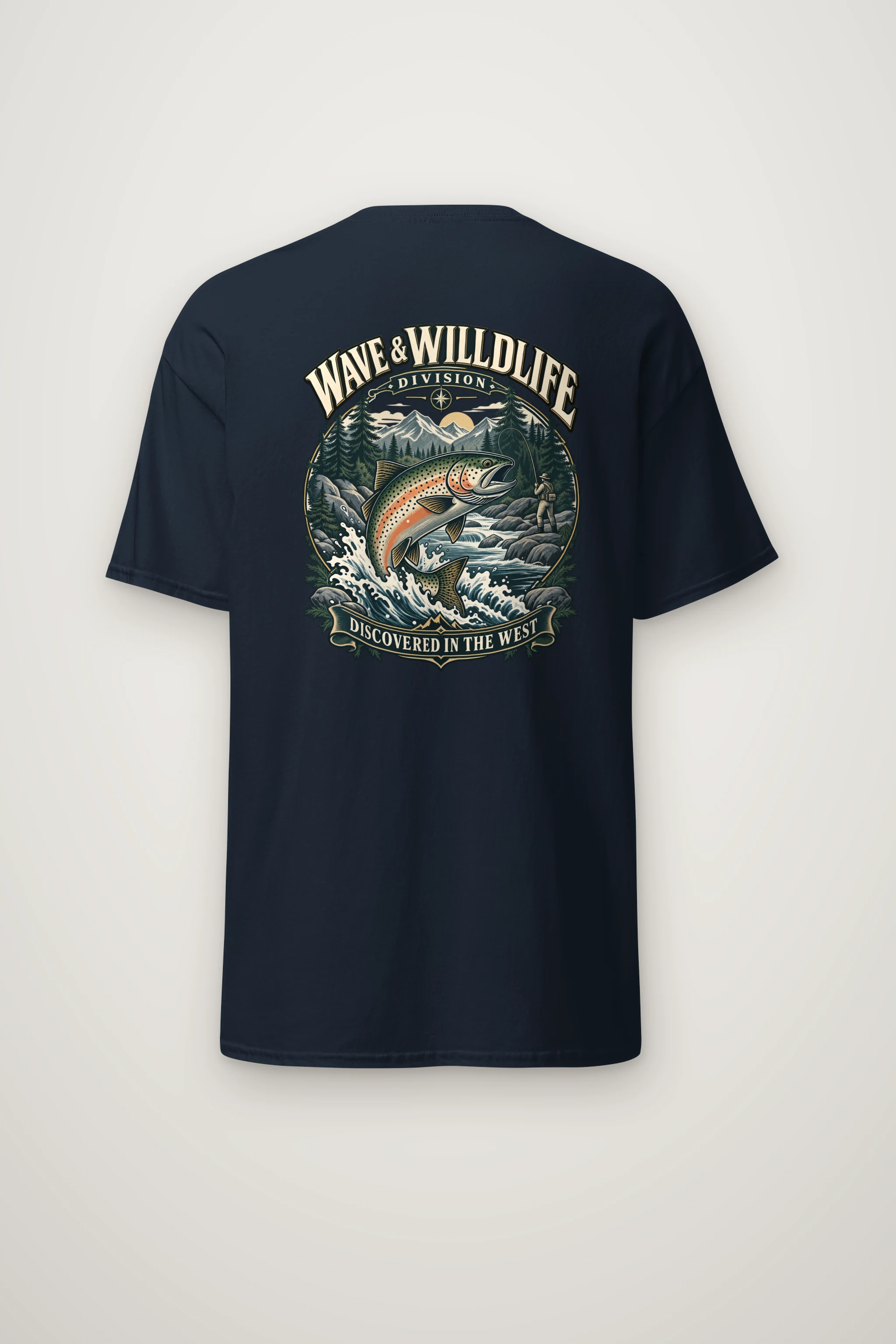 "Leaping Trout River" Heavyweight Unisex Crewneck T-shirt