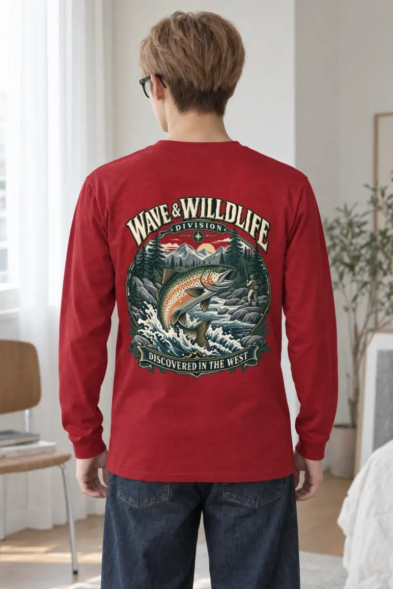 "Leaping Trout River" Unisex Longsleeve T-shirt