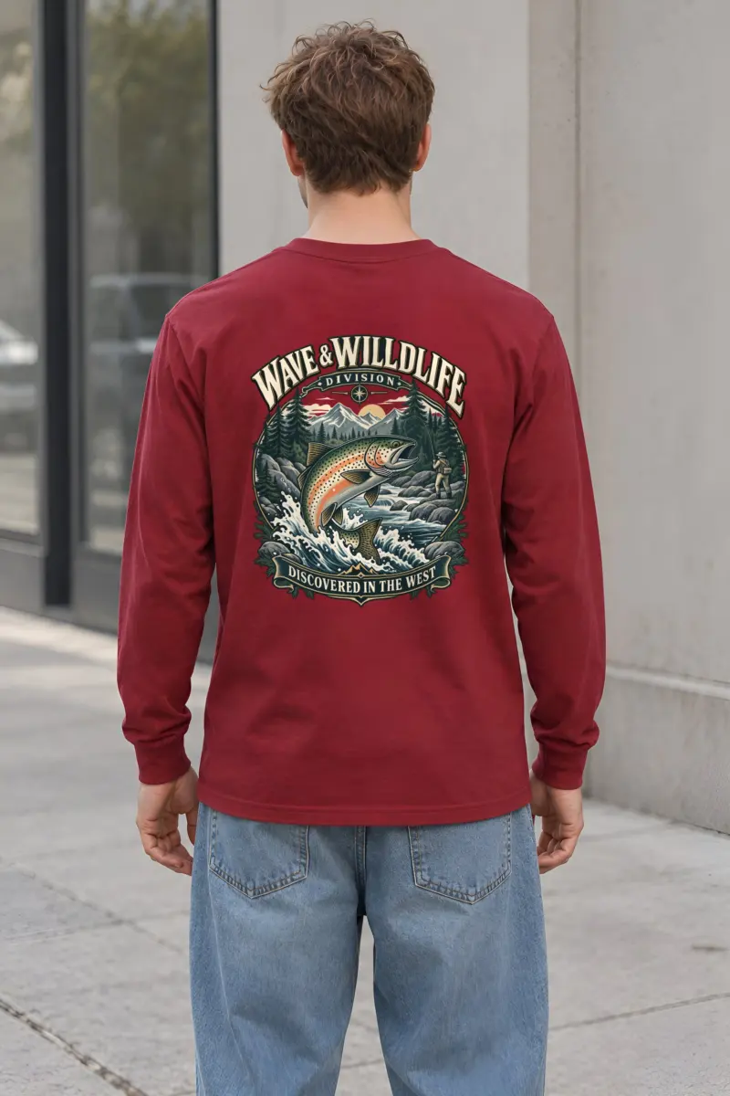 "Leaping Trout River" Unisex Longsleeve T-shirt