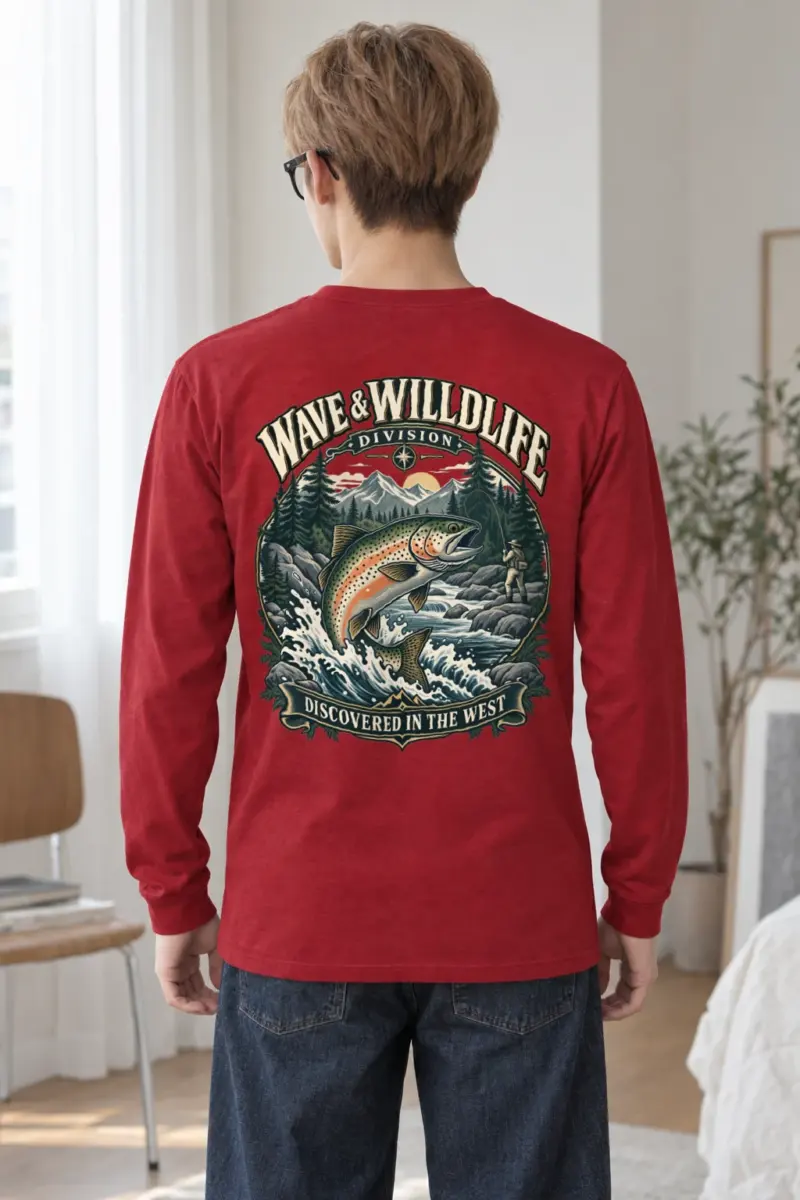"Leaping Trout River" Unisex Longsleeve T-shirt
