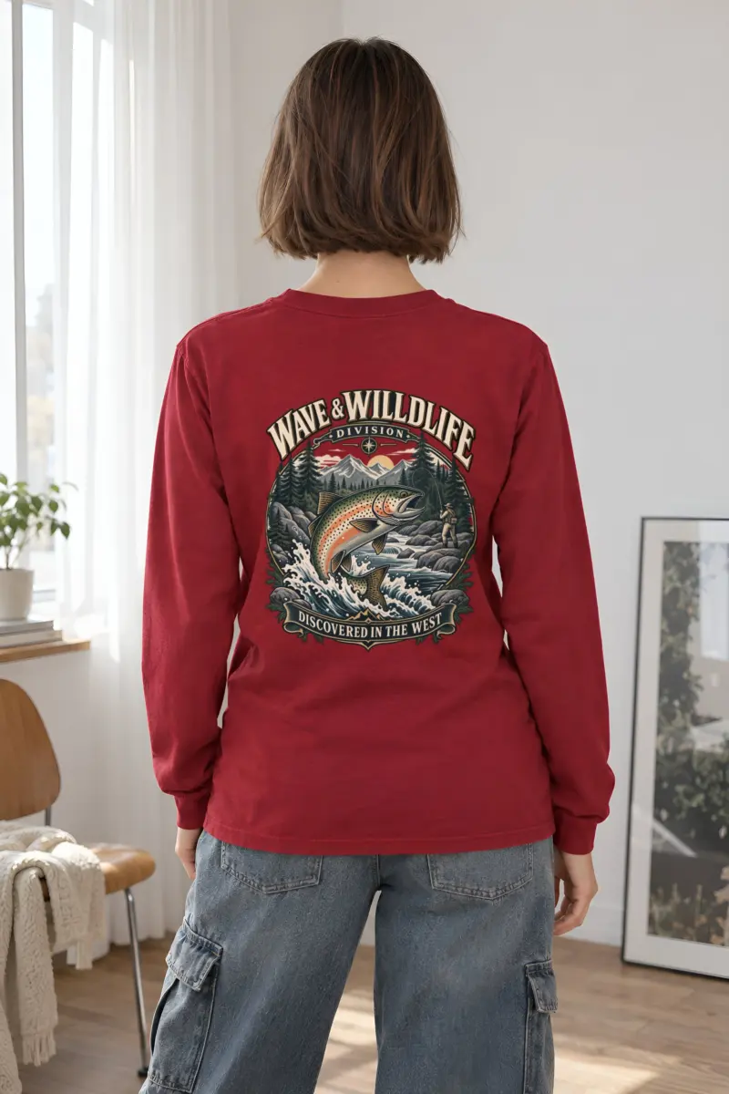 "Leaping Trout River" Unisex Longsleeve T-shirt