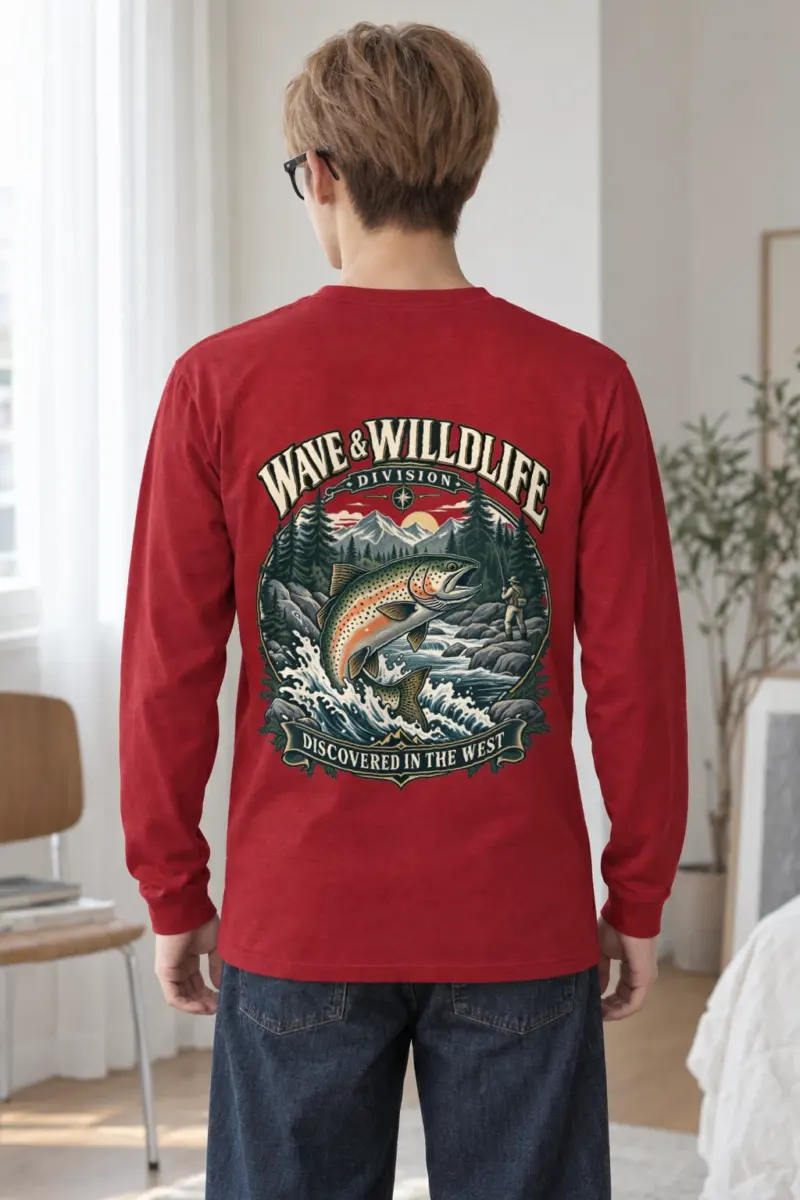 "Leaping Trout River" Unisex Longsleeve T-shirt