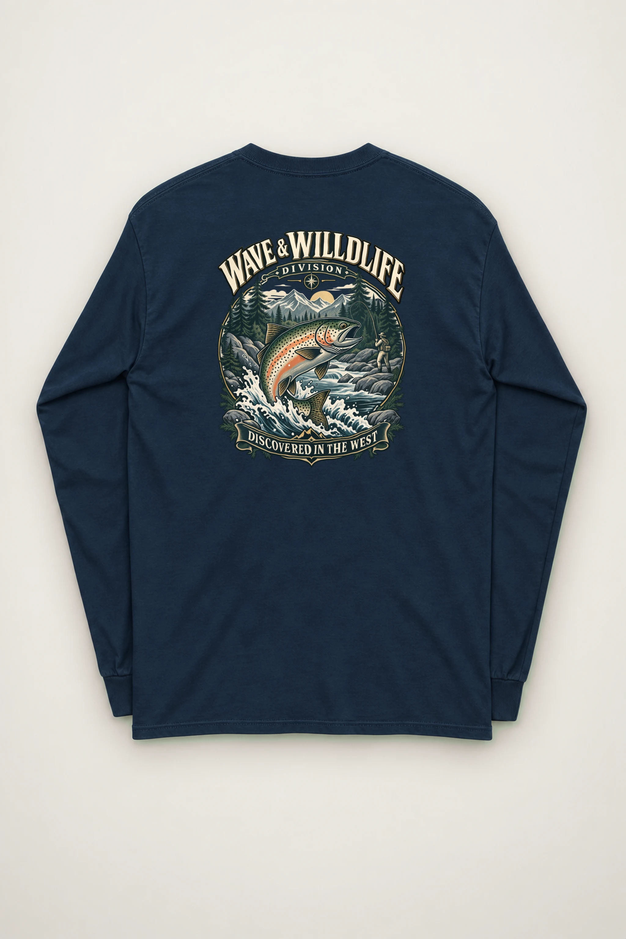 "Leaping Trout River" Unisex Longsleeve T-shirt