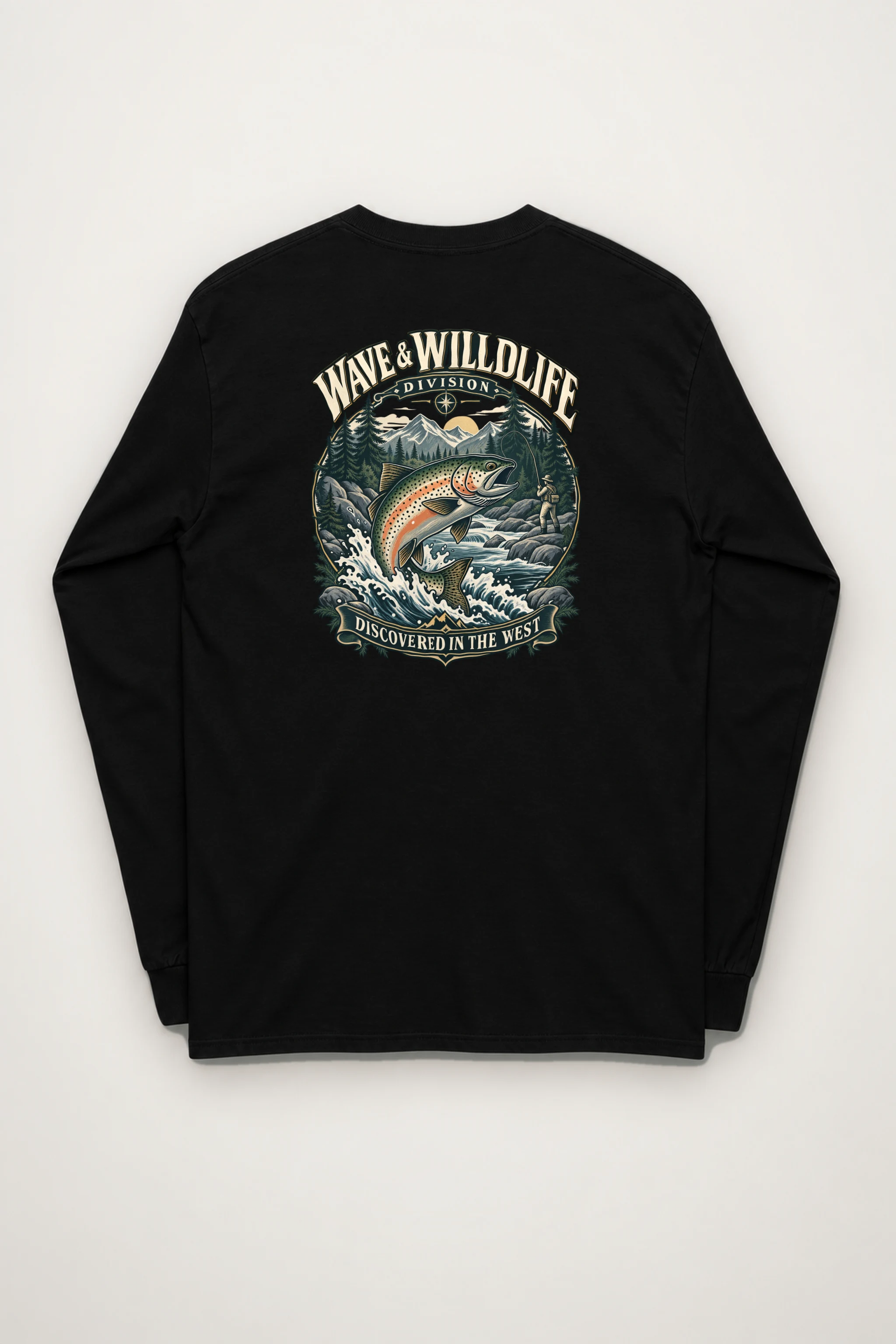 "Leaping Trout River" Unisex Longsleeve T-shirt