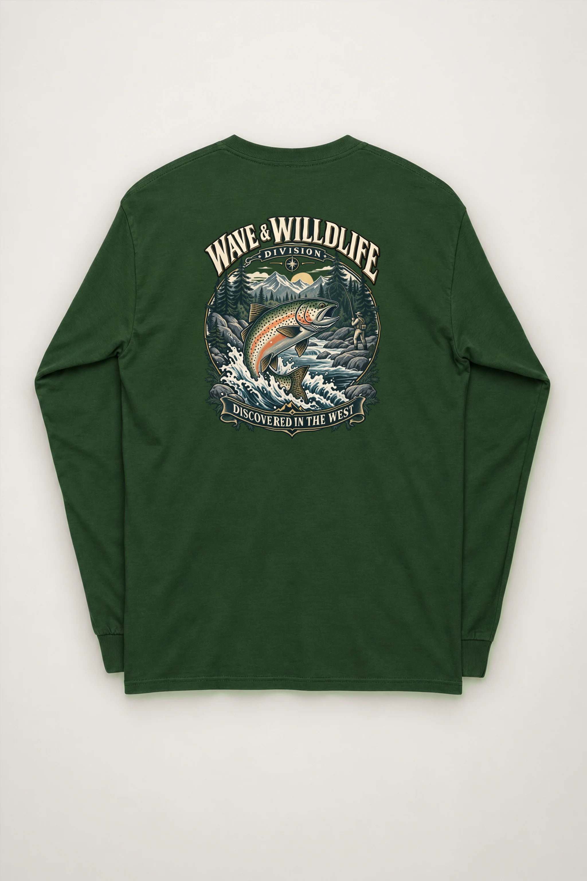 "Leaping Trout River" Unisex Longsleeve T-shirt