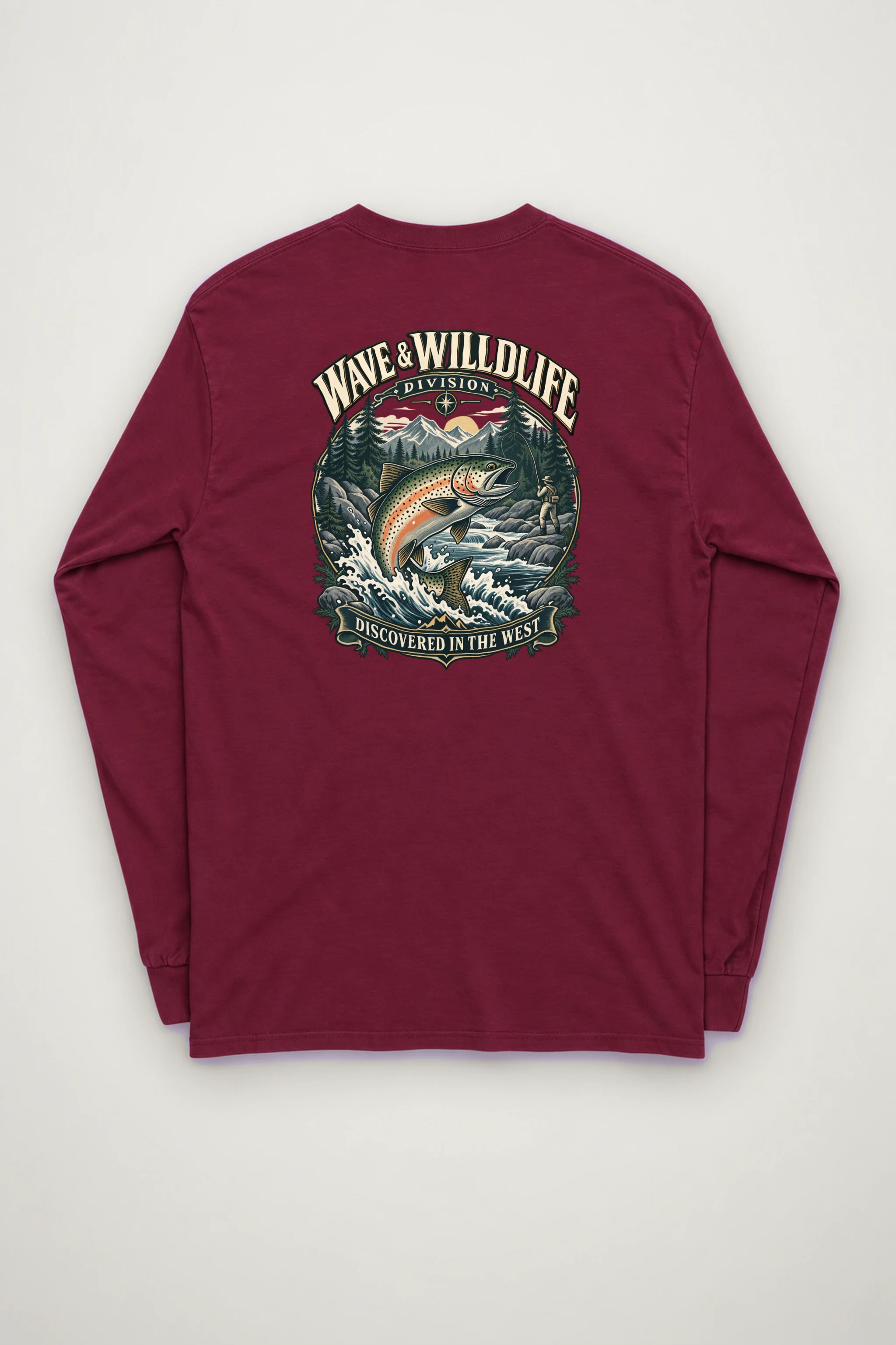 "Leaping Trout River" Unisex Longsleeve T-shirt