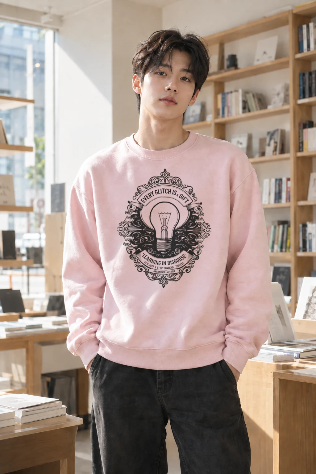 "Learning In Disguise" Heavy Blend Unisex Crewneck Sweatshirt | Gildan 18000
