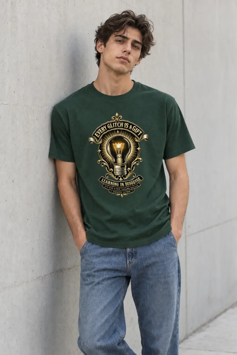 "Learning In Disguise" Heavyweight Unisex Crewneck T-shirt | Gildan 5000