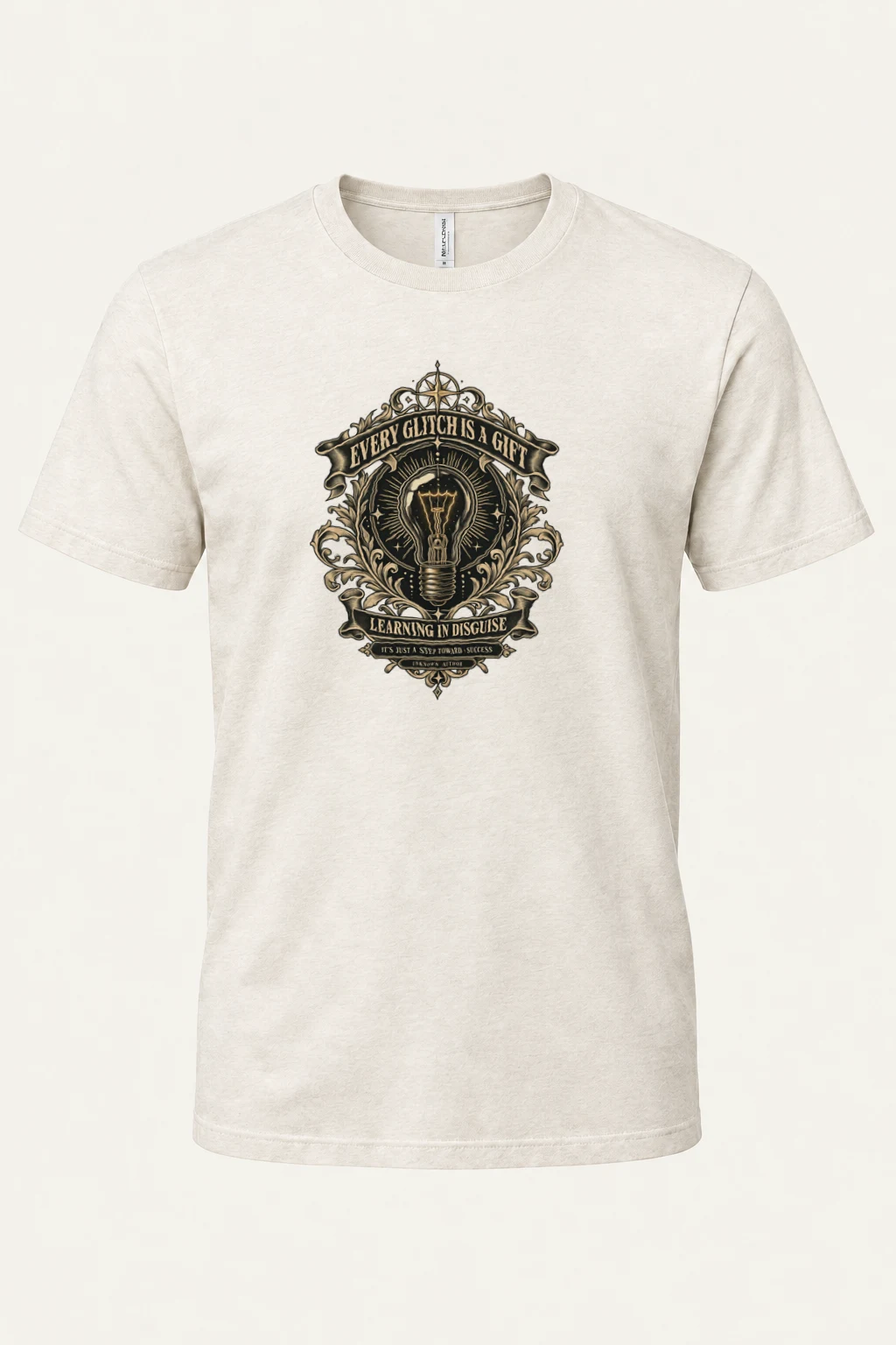 "Learning In Disguise" Heavyweight Unisex Crewneck T-shirt | Gildan 5000
