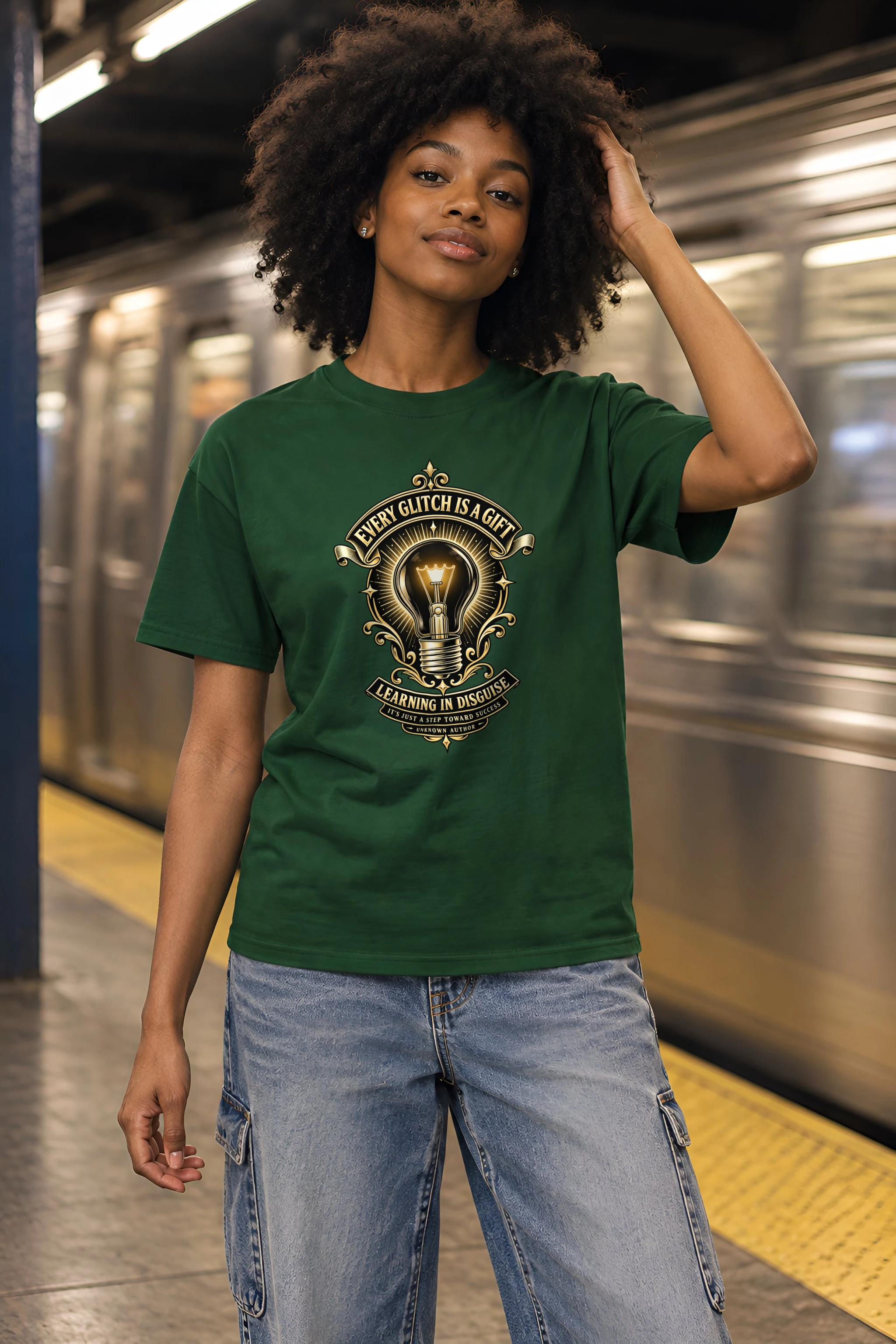 "Learning In Disguise" Heavyweight Unisex Crewneck T-shirt