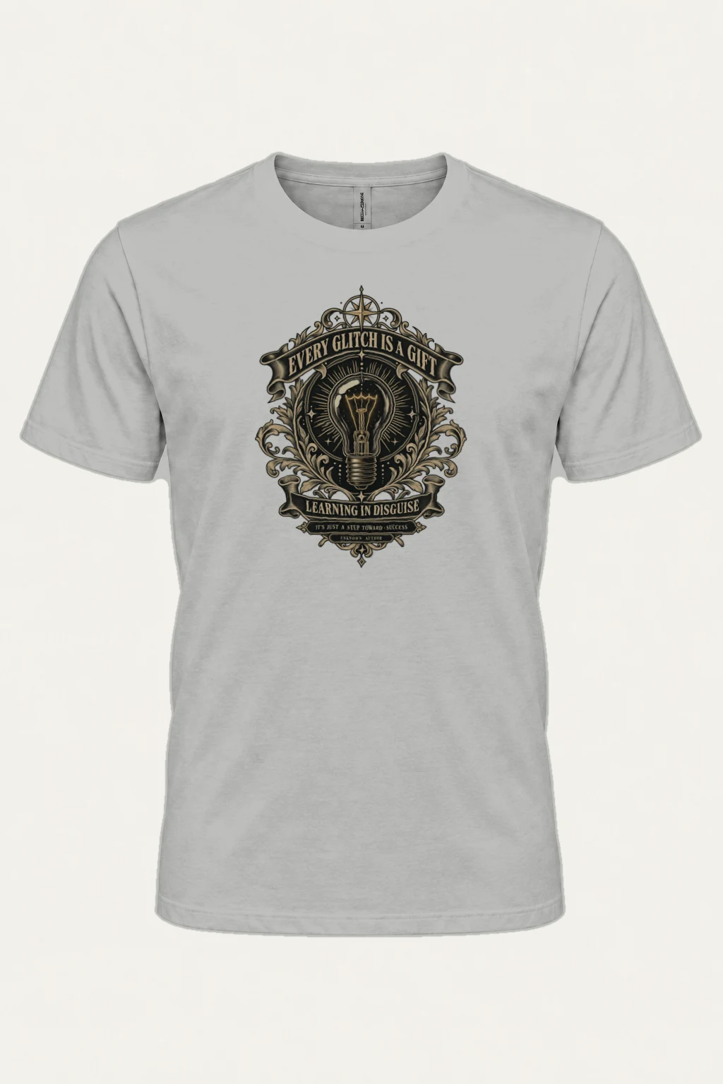 "Learning In Disguise" Heavyweight Unisex Crewneck T-shirt | Gildan 5000