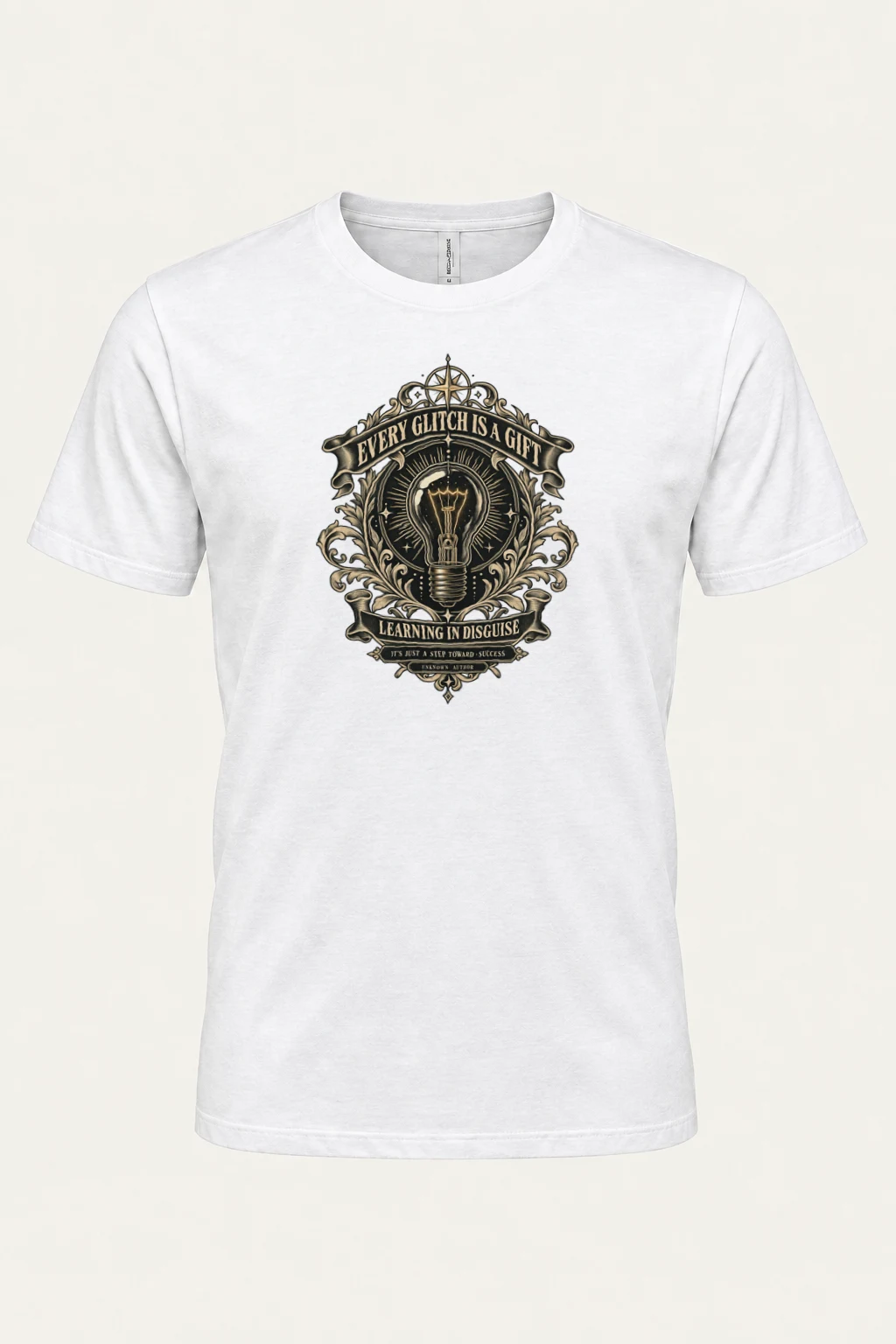 "Learning In Disguise" Heavyweight Unisex Crewneck T-shirt | Gildan 5000