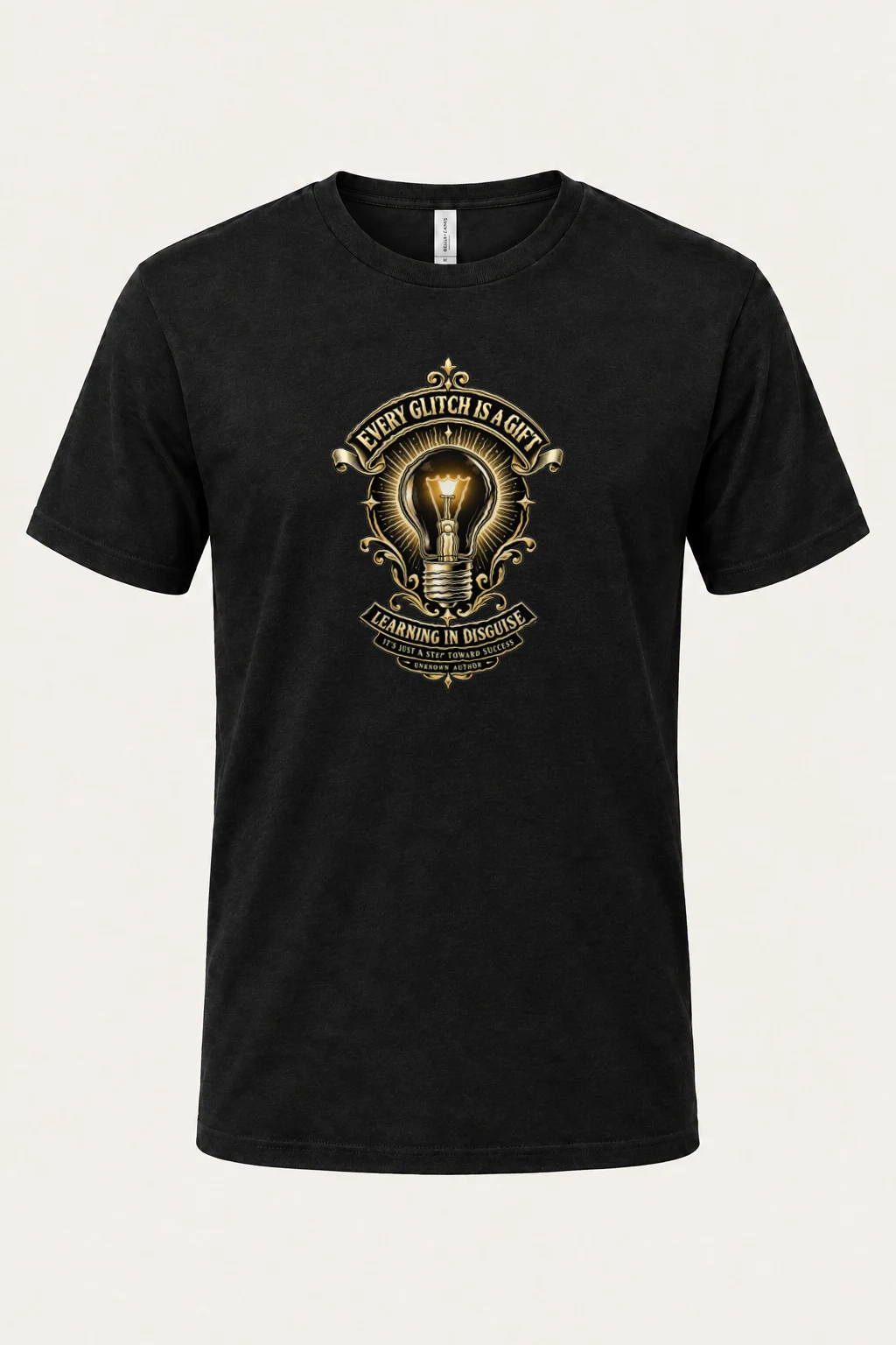"Learning In Disguise" Heavyweight Unisex Crewneck T-shirt | Gildan 5000