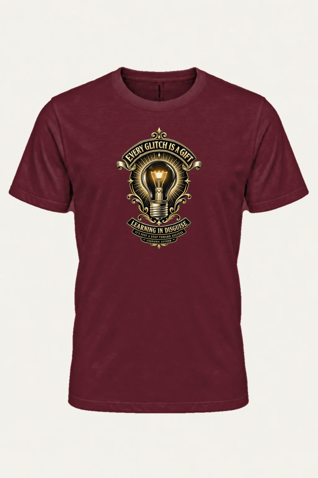 "Learning In Disguise" Heavyweight Unisex Crewneck T-shirt | Gildan 5000