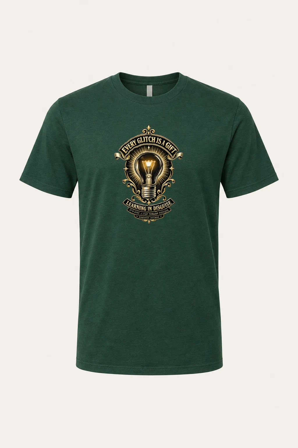 "Learning In Disguise" Heavyweight Unisex Crewneck T-shirt | Gildan 5000