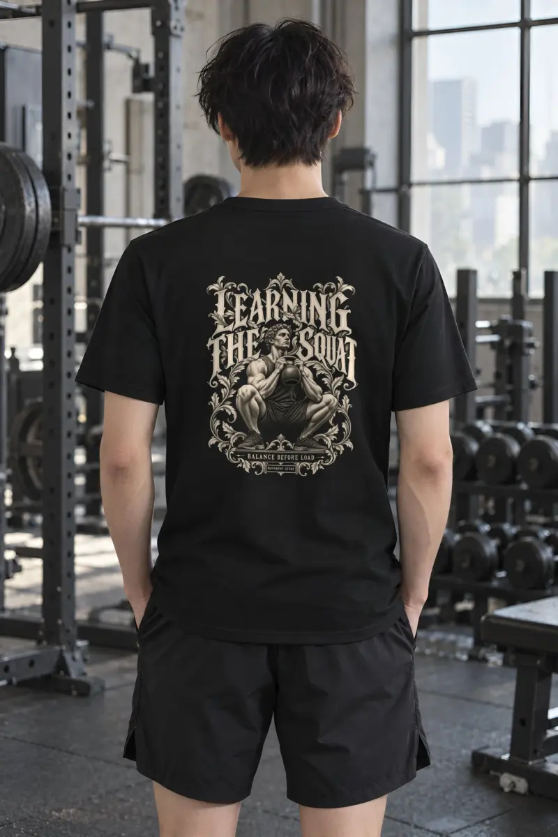 "Learning the Squat" Heavyweight Unisex Crewneck T-shirt