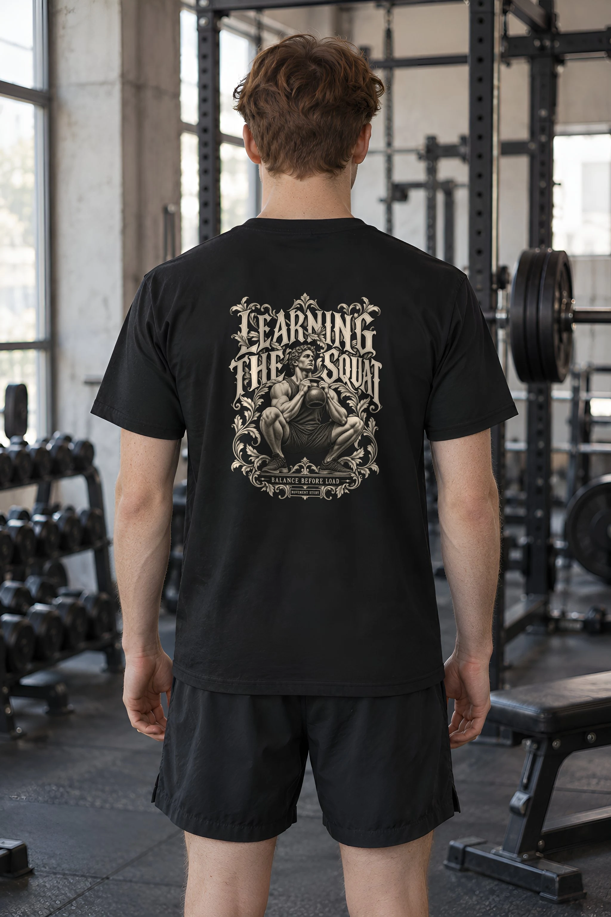 "Learning the Squat" Heavyweight Unisex Crewneck T-shirt