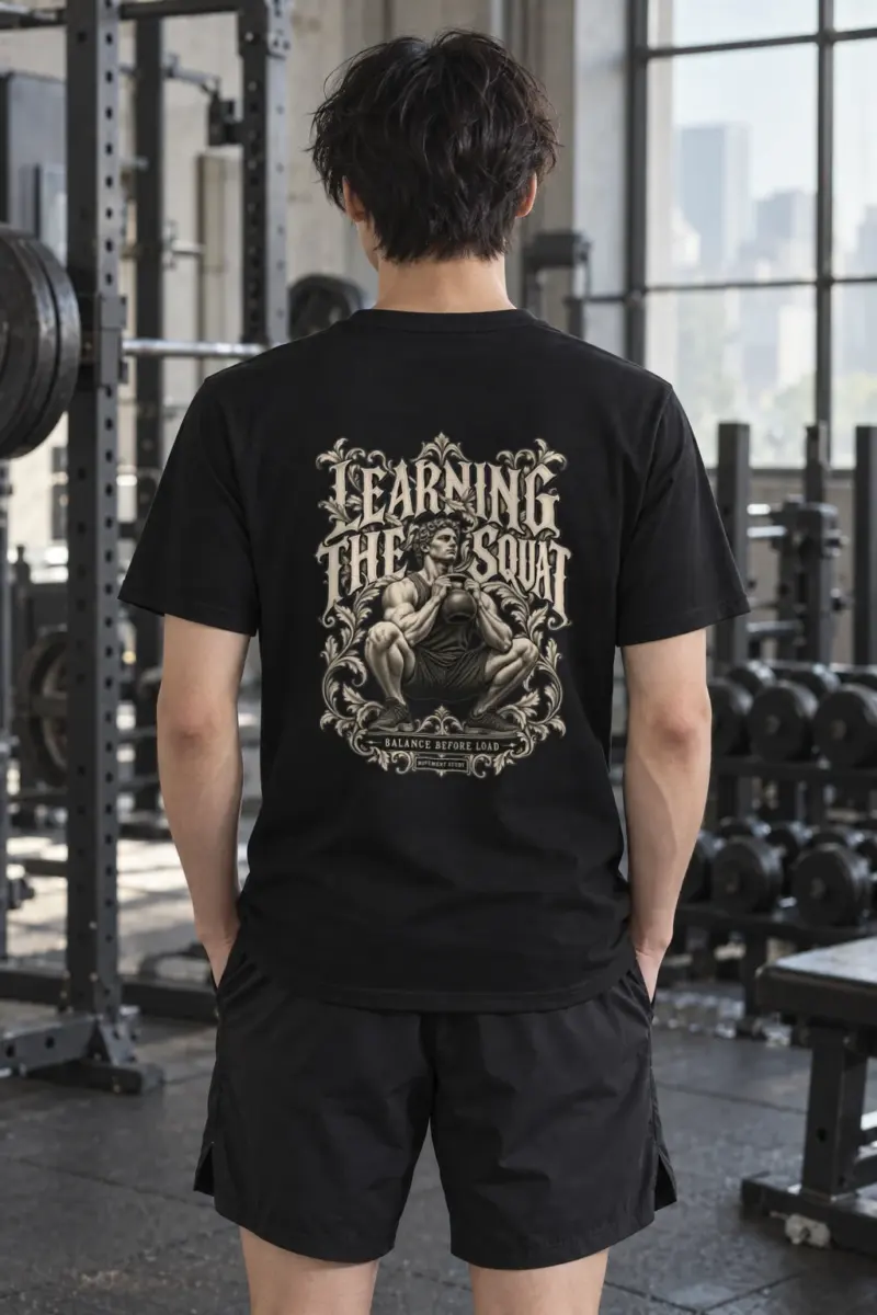 “Learning the Squat” Heavyweight Unisex Crewneck T-shirt