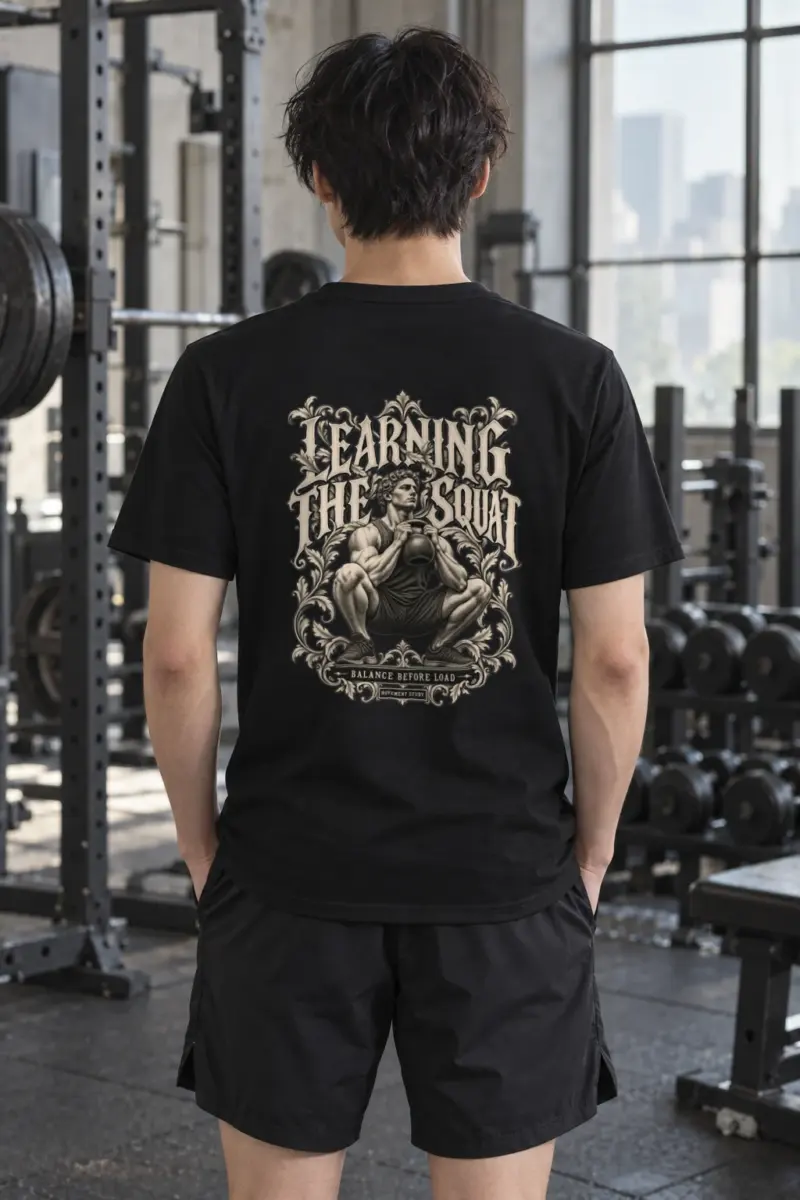 “Learning the Squat” Heavyweight Unisex Crewneck T-shirt