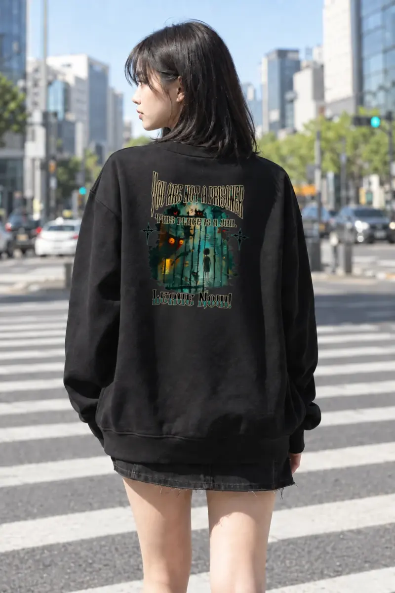 "Leave Now" Heavy Blend Unisex Crewneck Sweatshirt | Gildan 18000