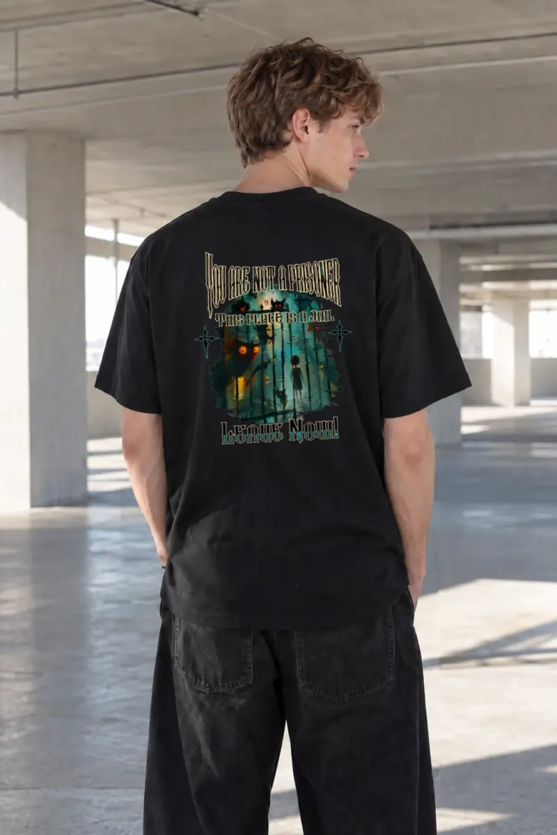 "Leave Now" Heavyweight Unisex Crewneck T-shirt | Gildan 5000