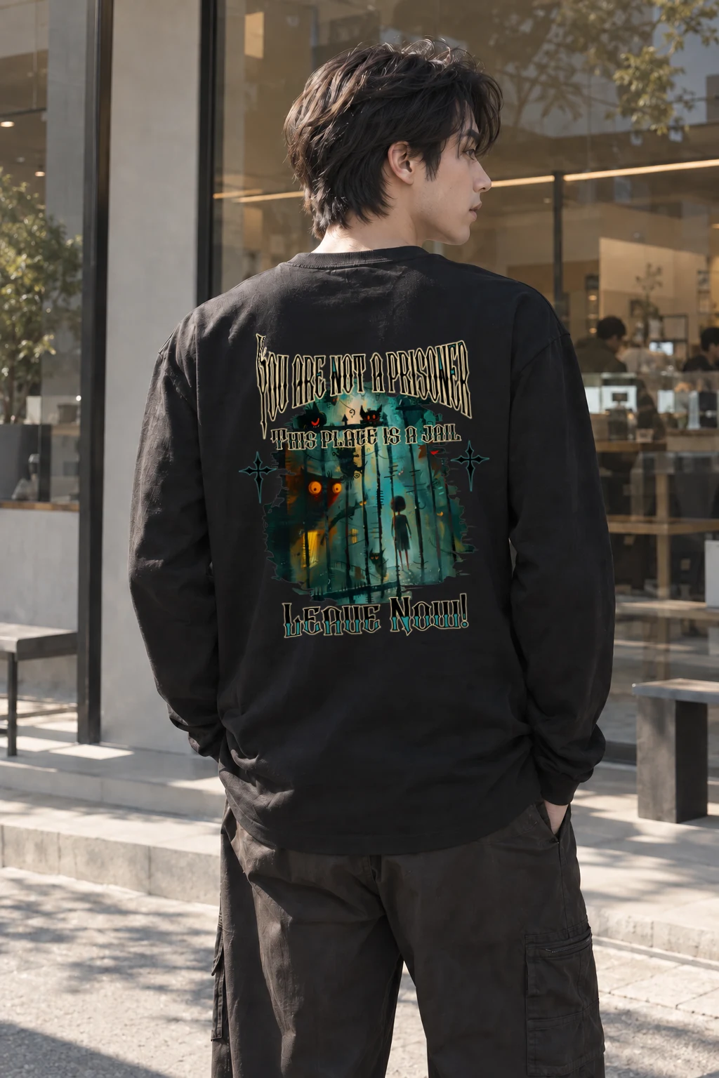 "Leave Now" Unisex Longsleeve T-shirt | Gildan 2400