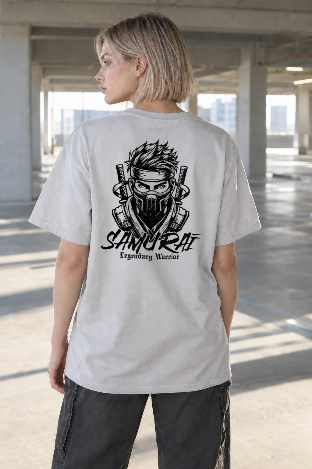 "Legendary Samurai" Heavyweight Unisex Crewneck T-shirt | Gildan 5000