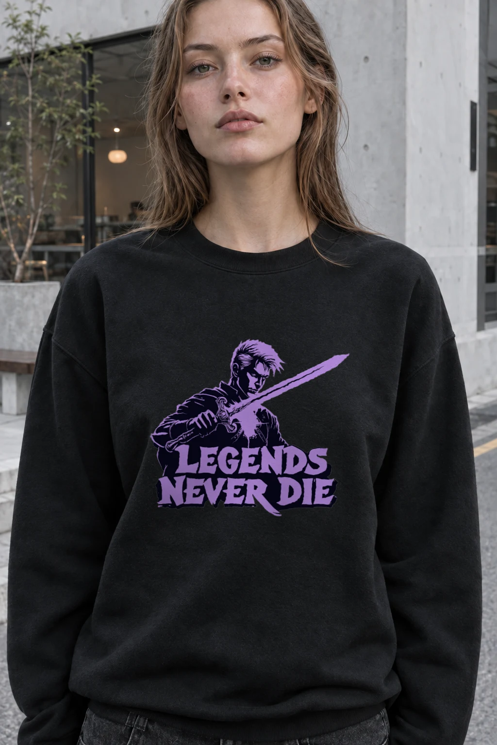 "Legends Never Die" Heavy Blend Unisex Crewneck Sweatshirt | Gildan 18000