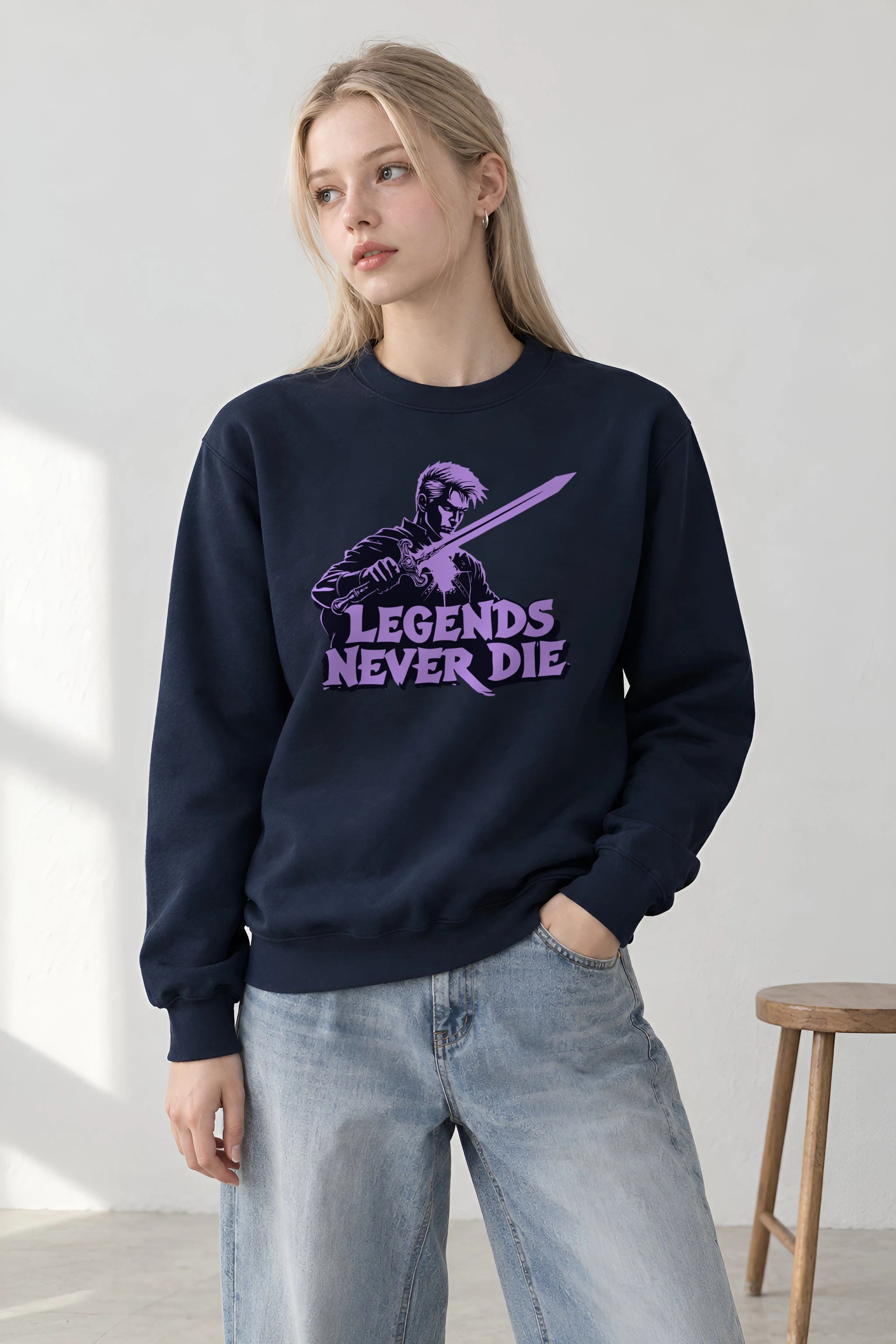 "Legends Never Die" 1 Crewneck Sweatshirt
